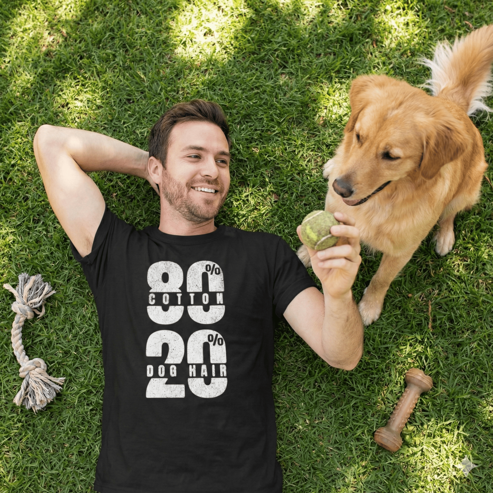 T-Shirt 80% Cotton 20% Dog Hair T-Shirt ReallyintoDogs