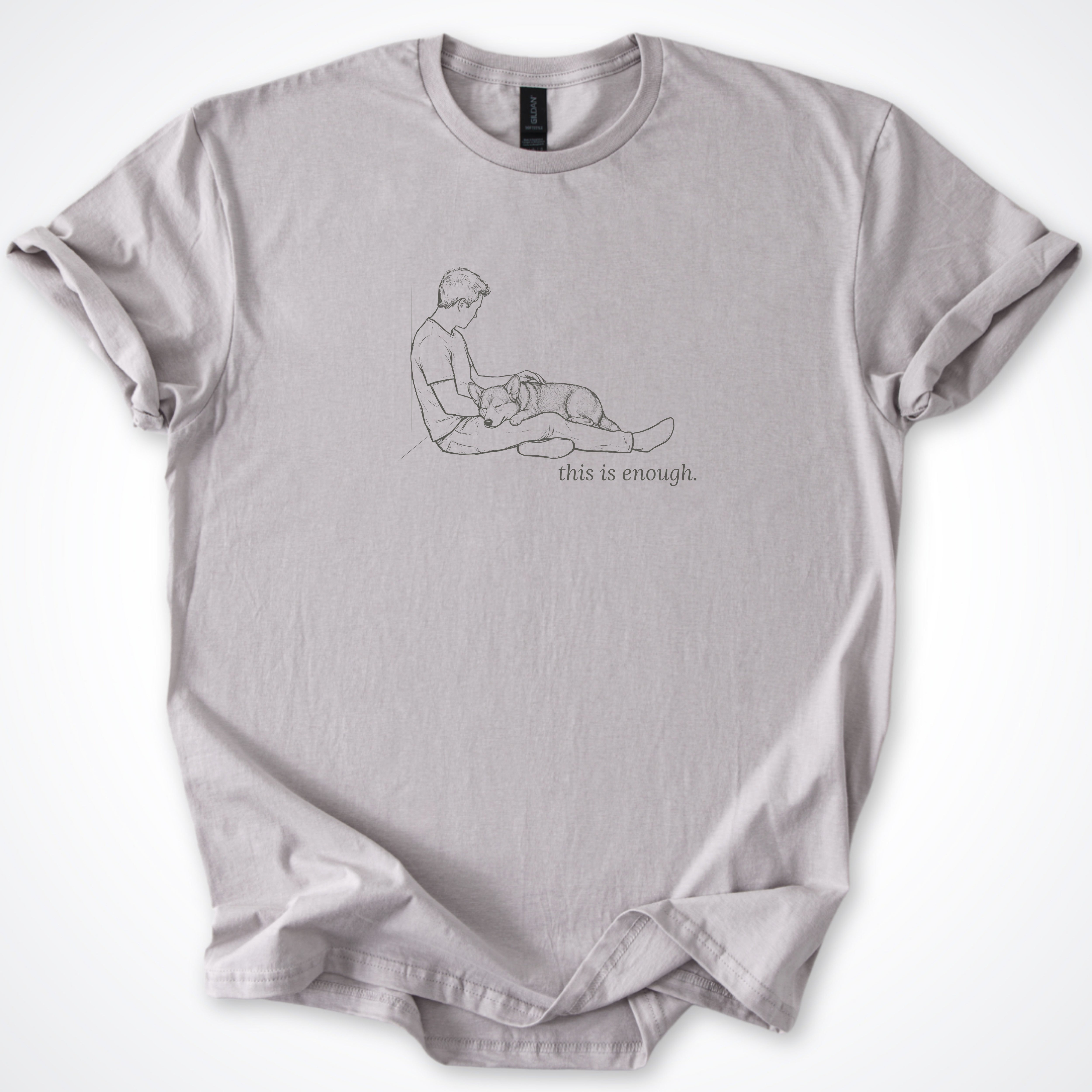 This Is Enough Man & Dog Stocky Short Coat Classic T-Shirt