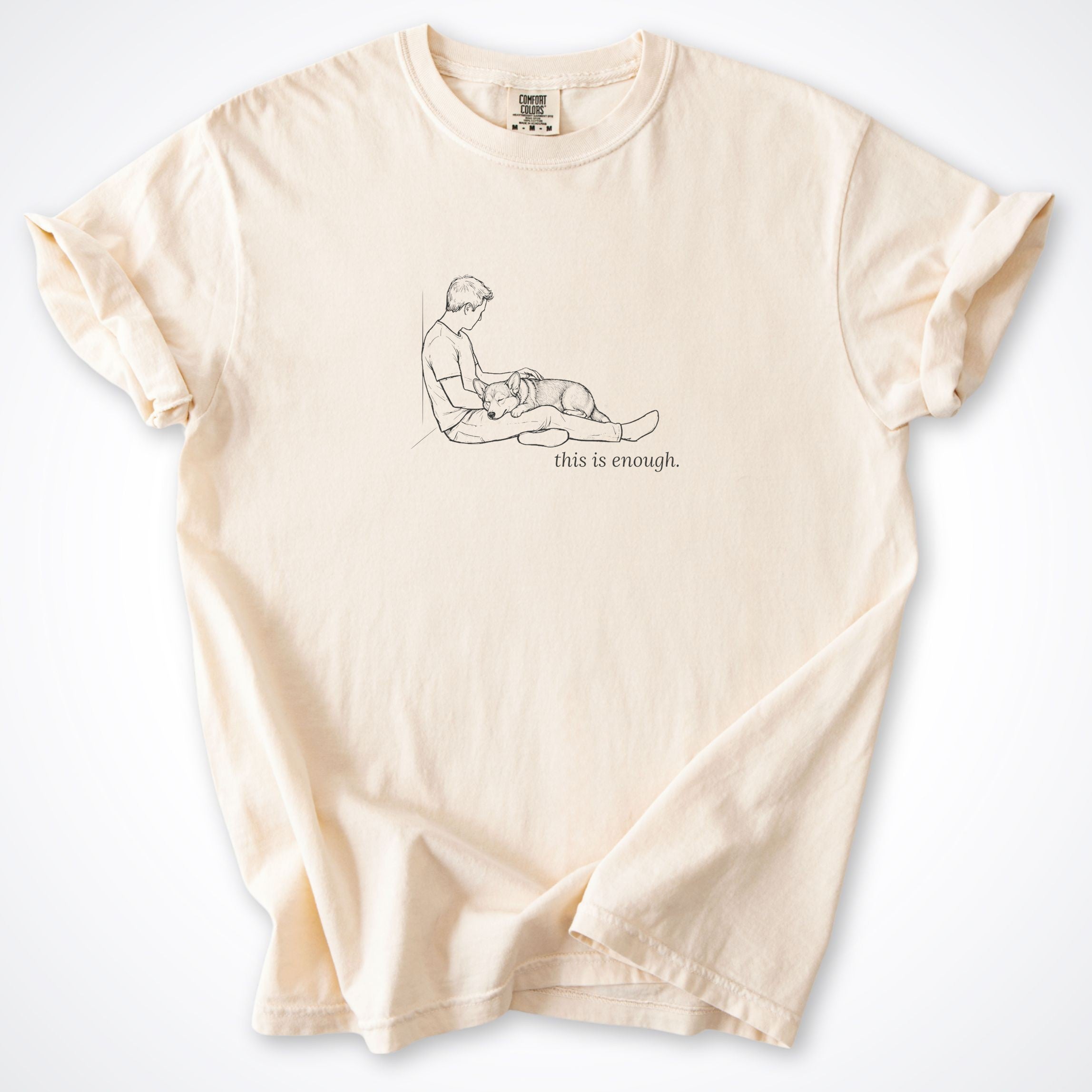 This Is Enough Man & Dog Stocky Short Coat Premium T-Shirt