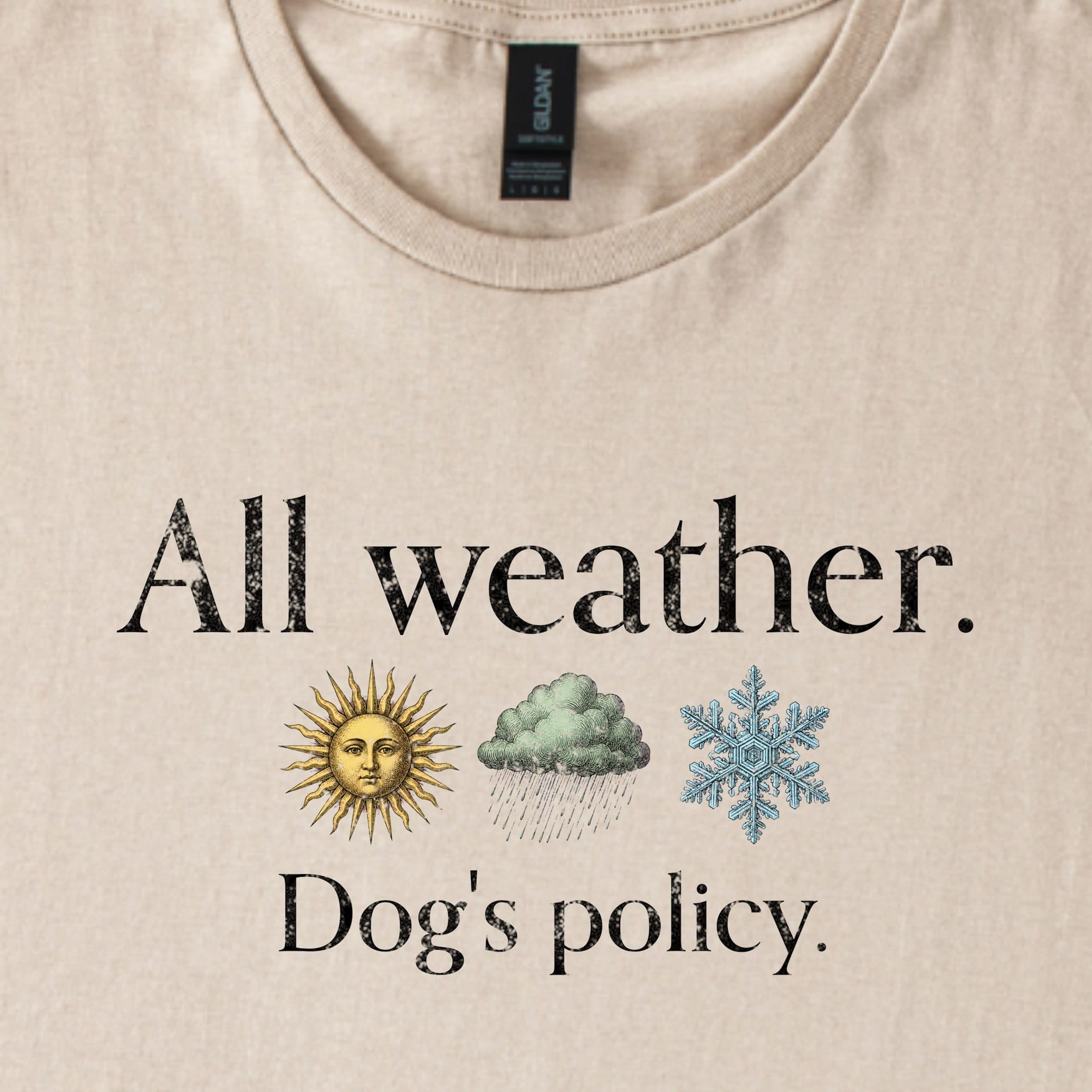 T-Shirt All Weather. Dog's Policy. Classic T-Shirt ReallyintoDogs