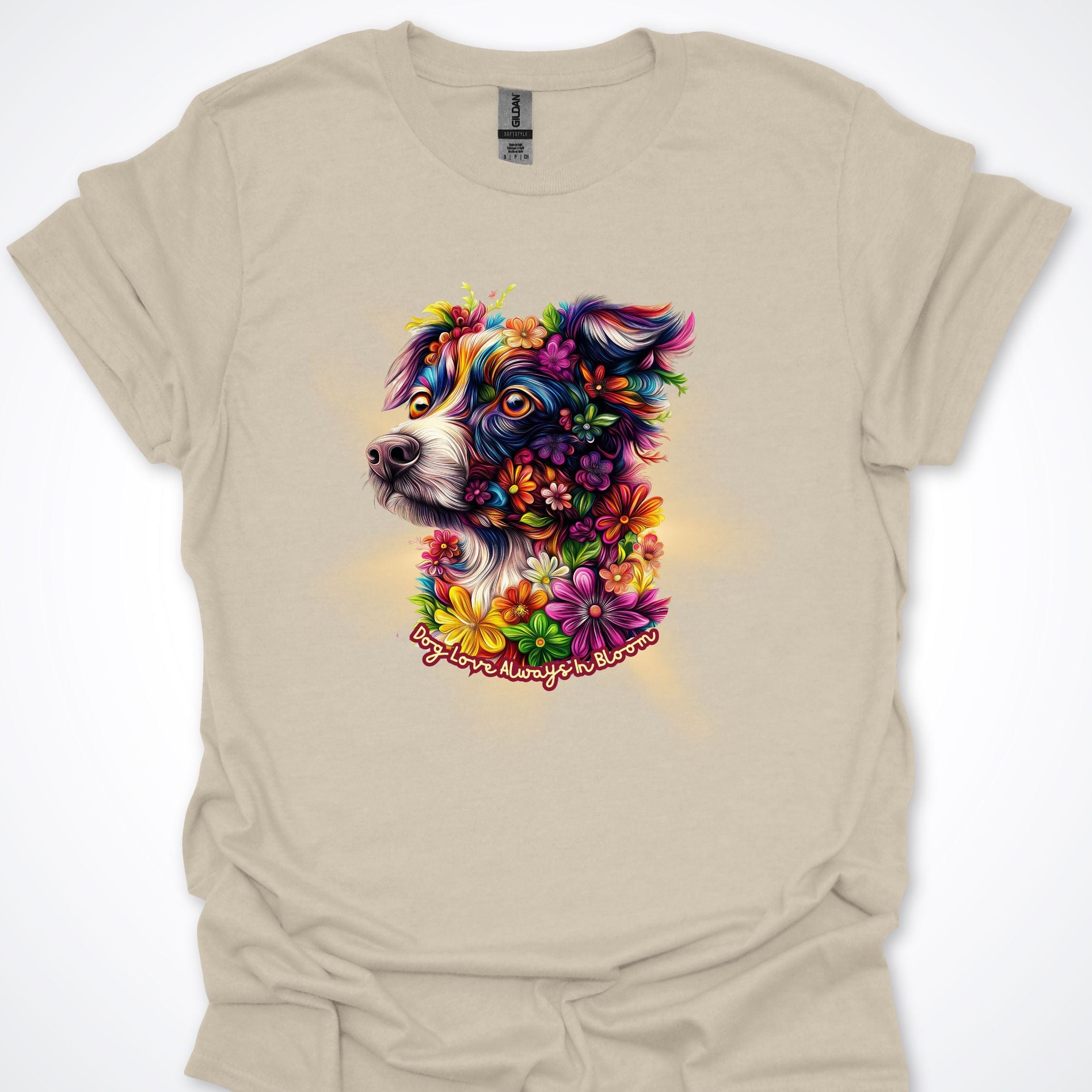 T-Shirt Natural / S Always in Bloom Aussie Shepherd T-Shirt ReallyintoDogs