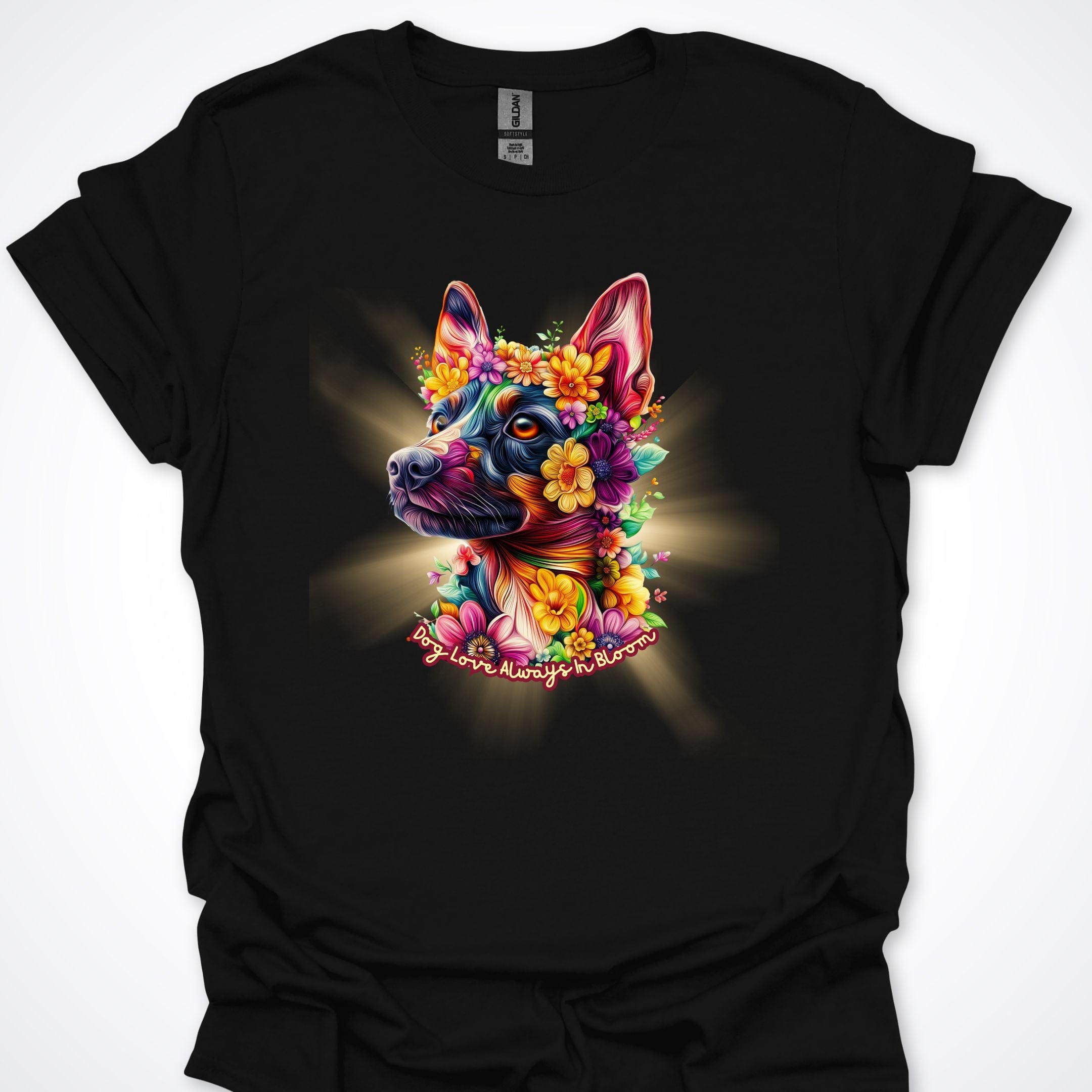 T-Shirt Black / S Always in Bloom Australian Kelpie T-Shirt ReallyintoDogs