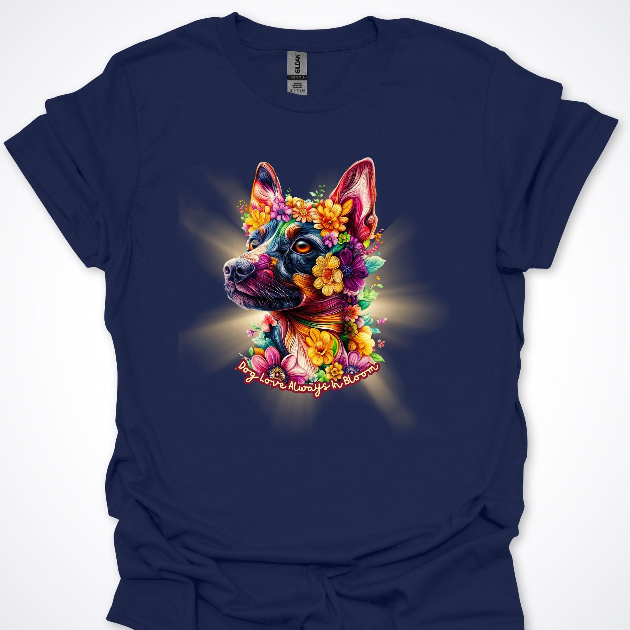 T-Shirt Navy / S Always in Bloom Australian Kelpie T-Shirt ReallyintoDogs