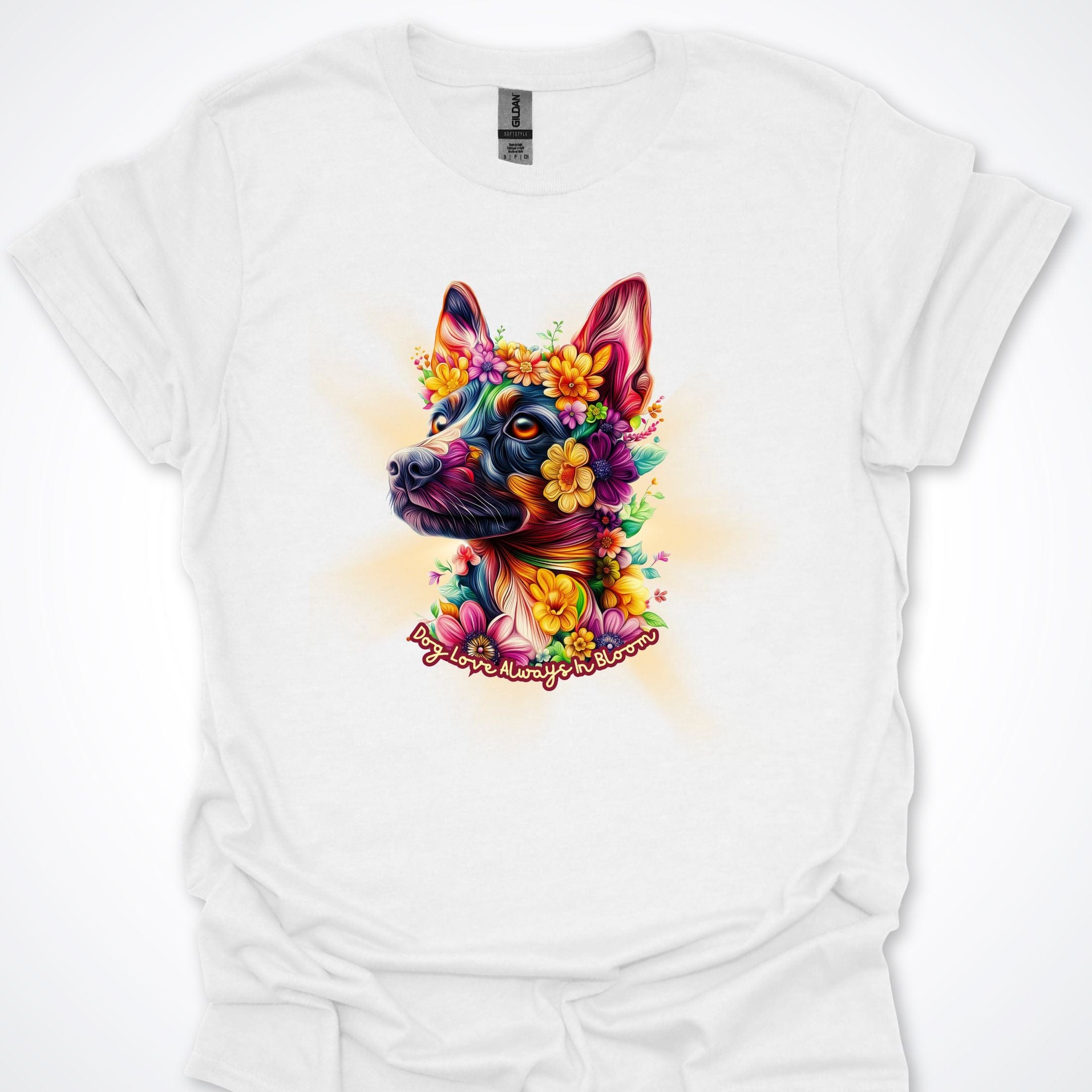 T-Shirt White / S Always in Bloom Australian Kelpie T-Shirt ReallyintoDogs