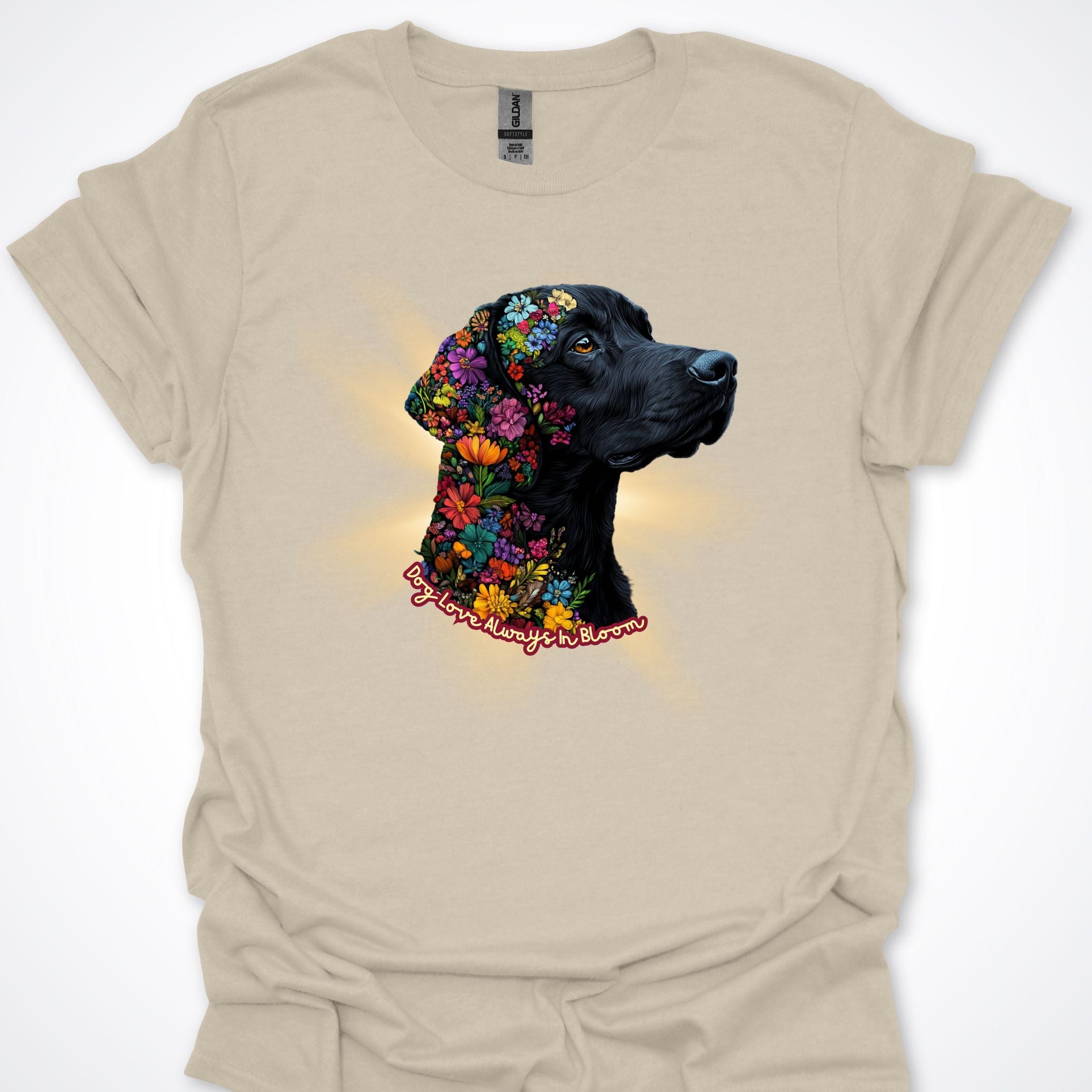 T-Shirt Natural / S Always in Bloom Black Labrador T-Shirt ReallyintoDogs