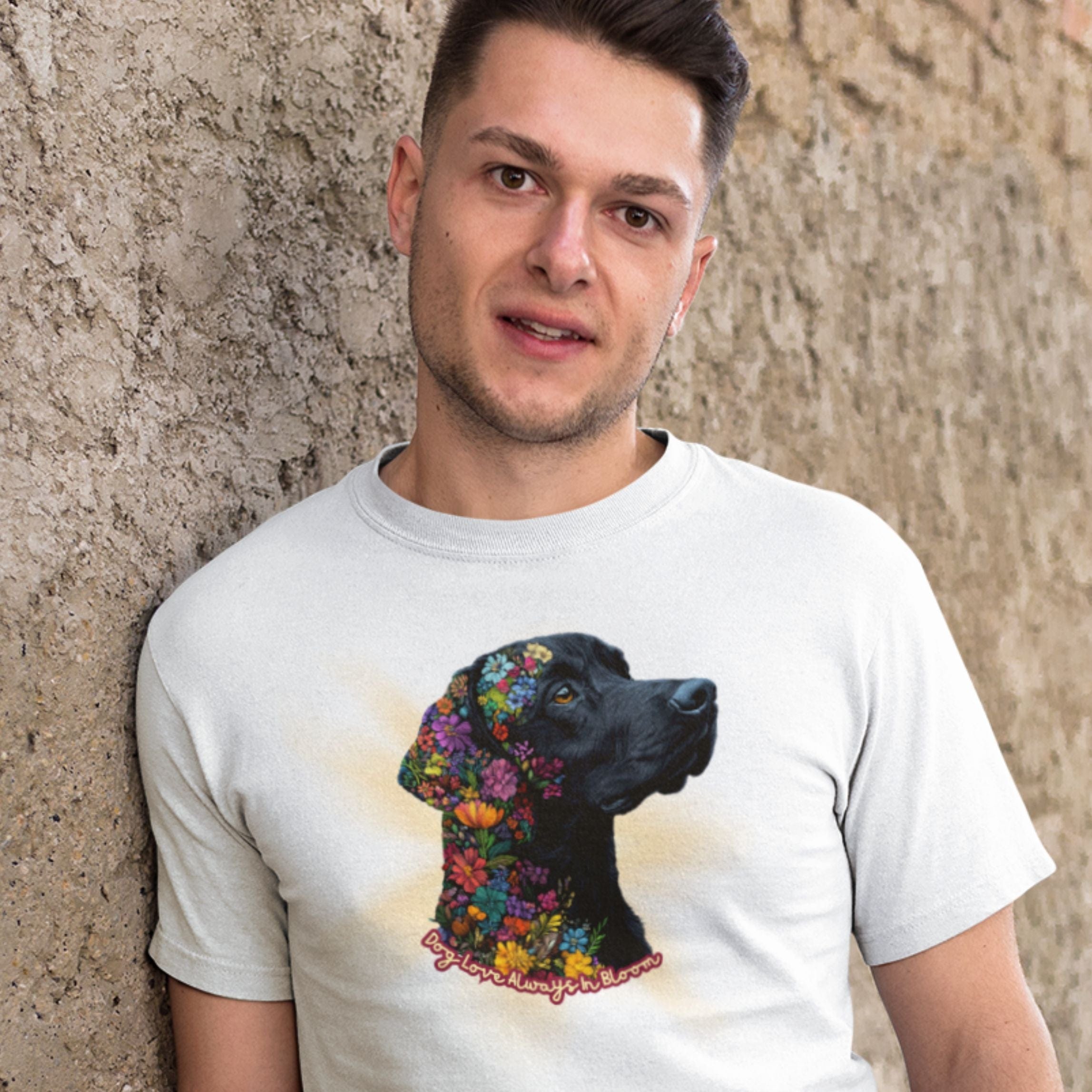 T-Shirt Always in Bloom Black Labrador T-Shirt ReallyintoDogs