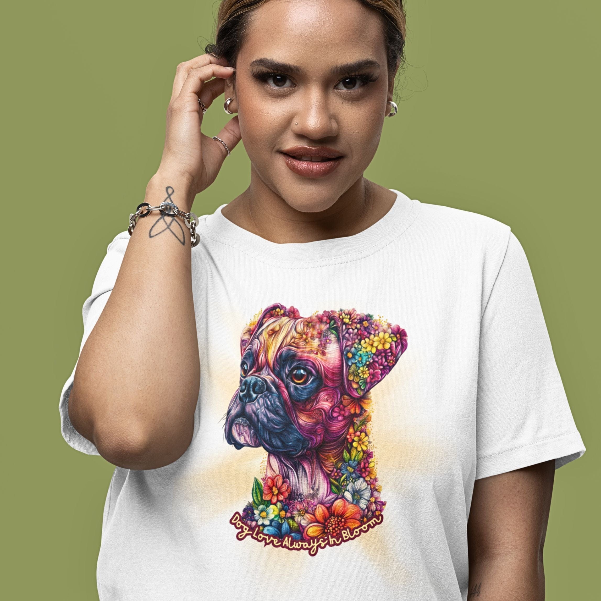 T-Shirt Always in Bloom Boxer T-Shirt ReallyintoDogs
