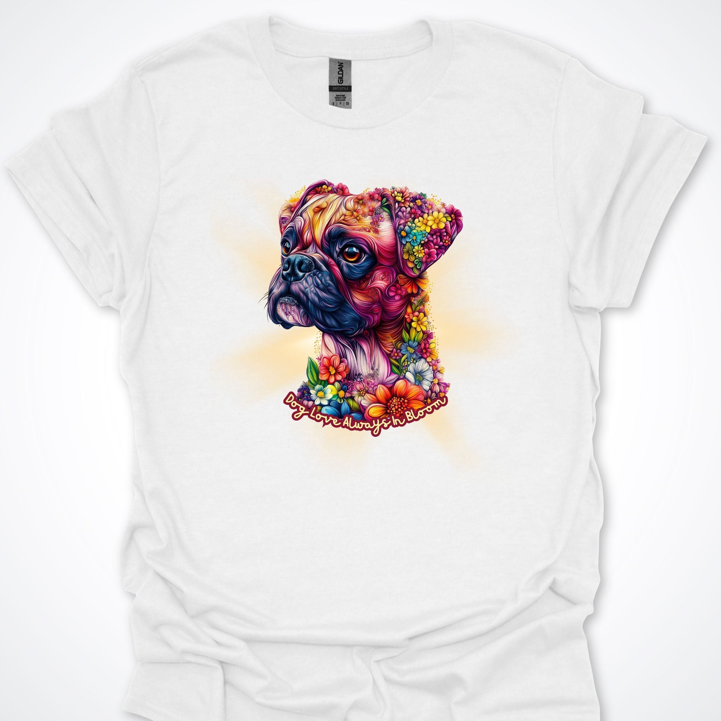 T-Shirt White / S Always in Bloom Boxer T-Shirt ReallyintoDogs