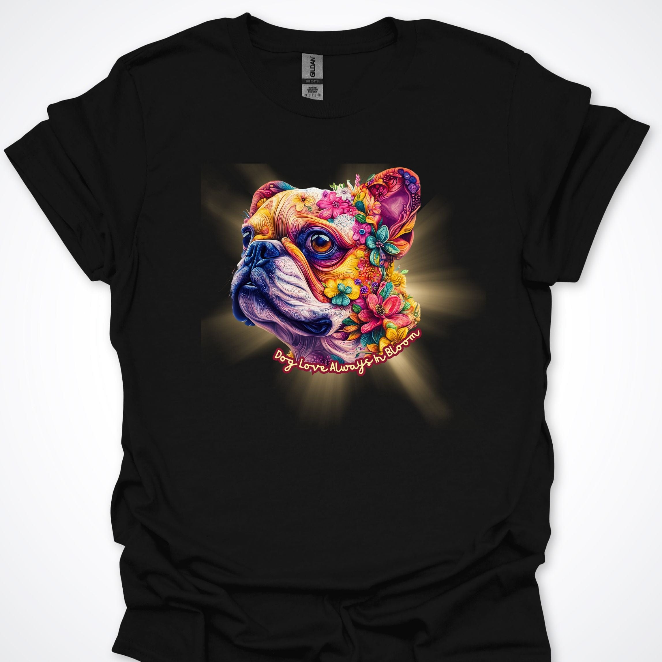 T-Shirt Black / S Always in Bloom Bulldog T-Shirt ReallyintoDogs