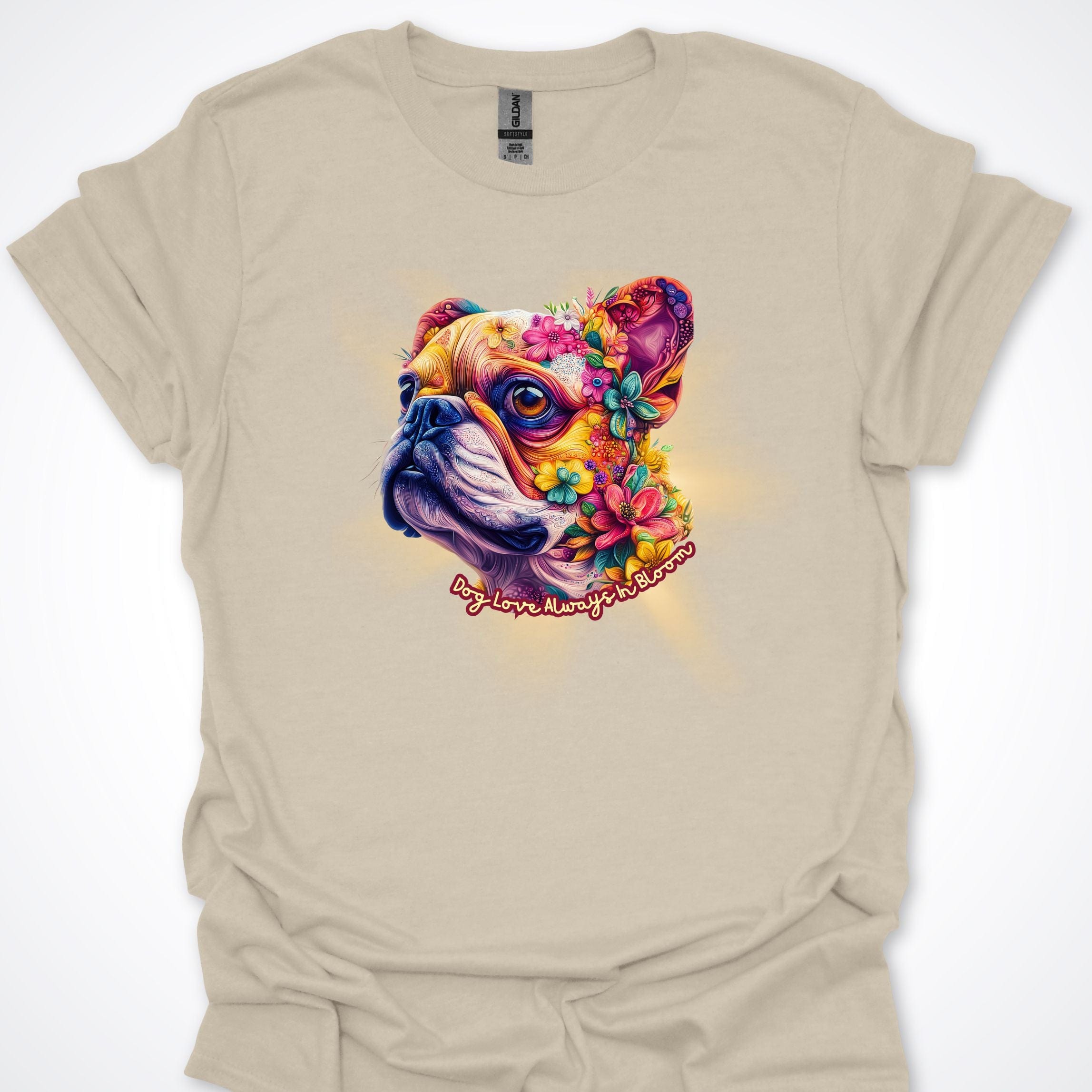 T-Shirt Natural / S Always in Bloom Bulldog T-Shirt ReallyintoDogs