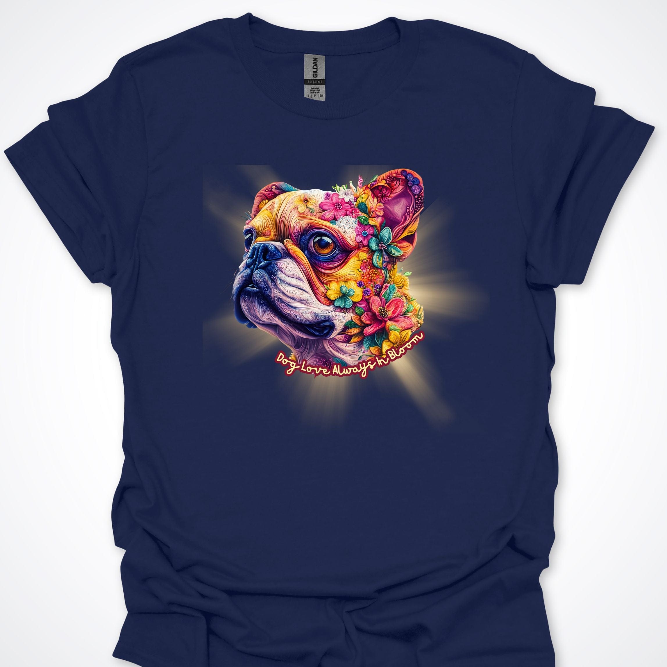 T-Shirt Navy / S Always in Bloom Bulldog T-Shirt ReallyintoDogs
