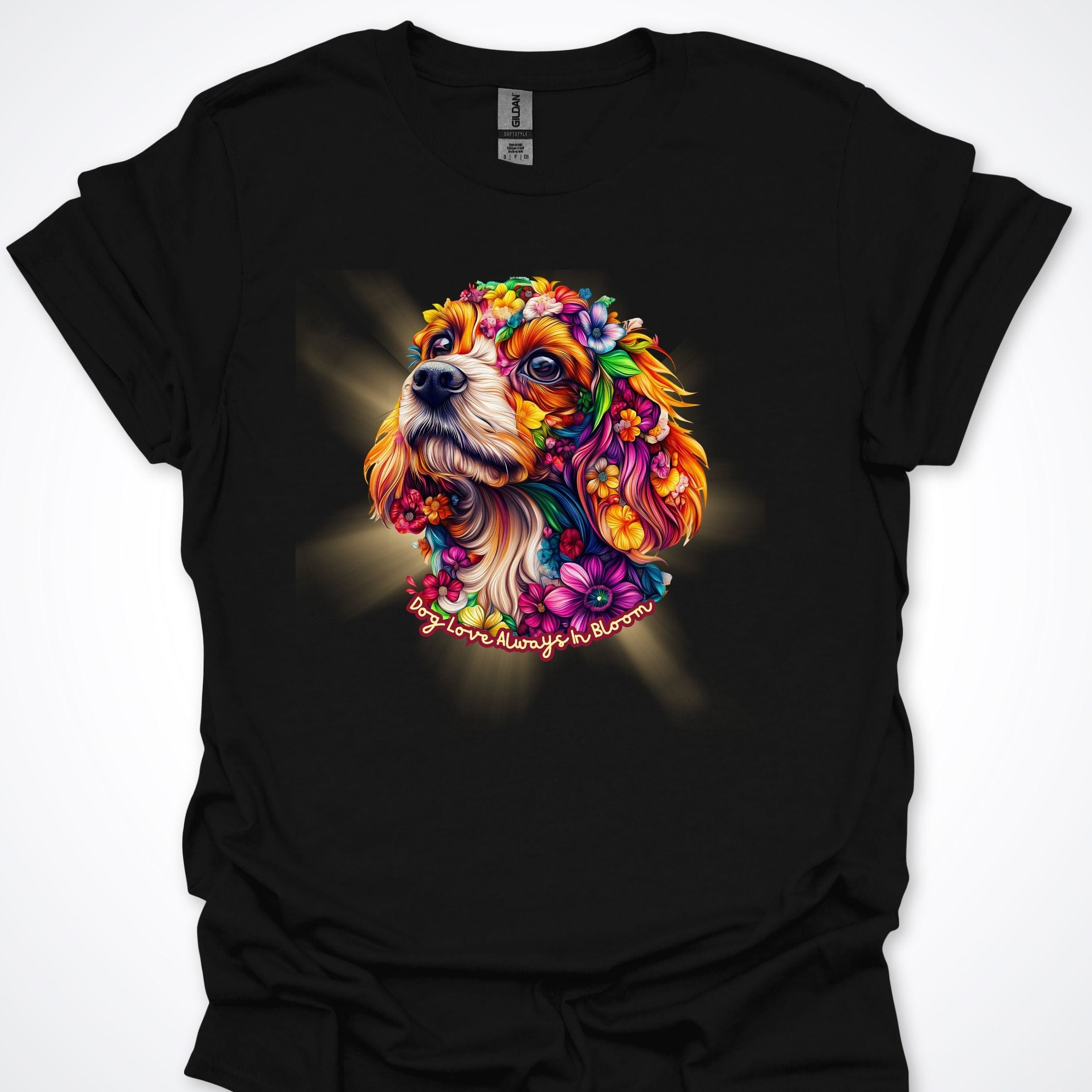 T-Shirt Black / S Always in Bloom Cavalier King Charles Spaniel T-Shirt ReallyintoDogs