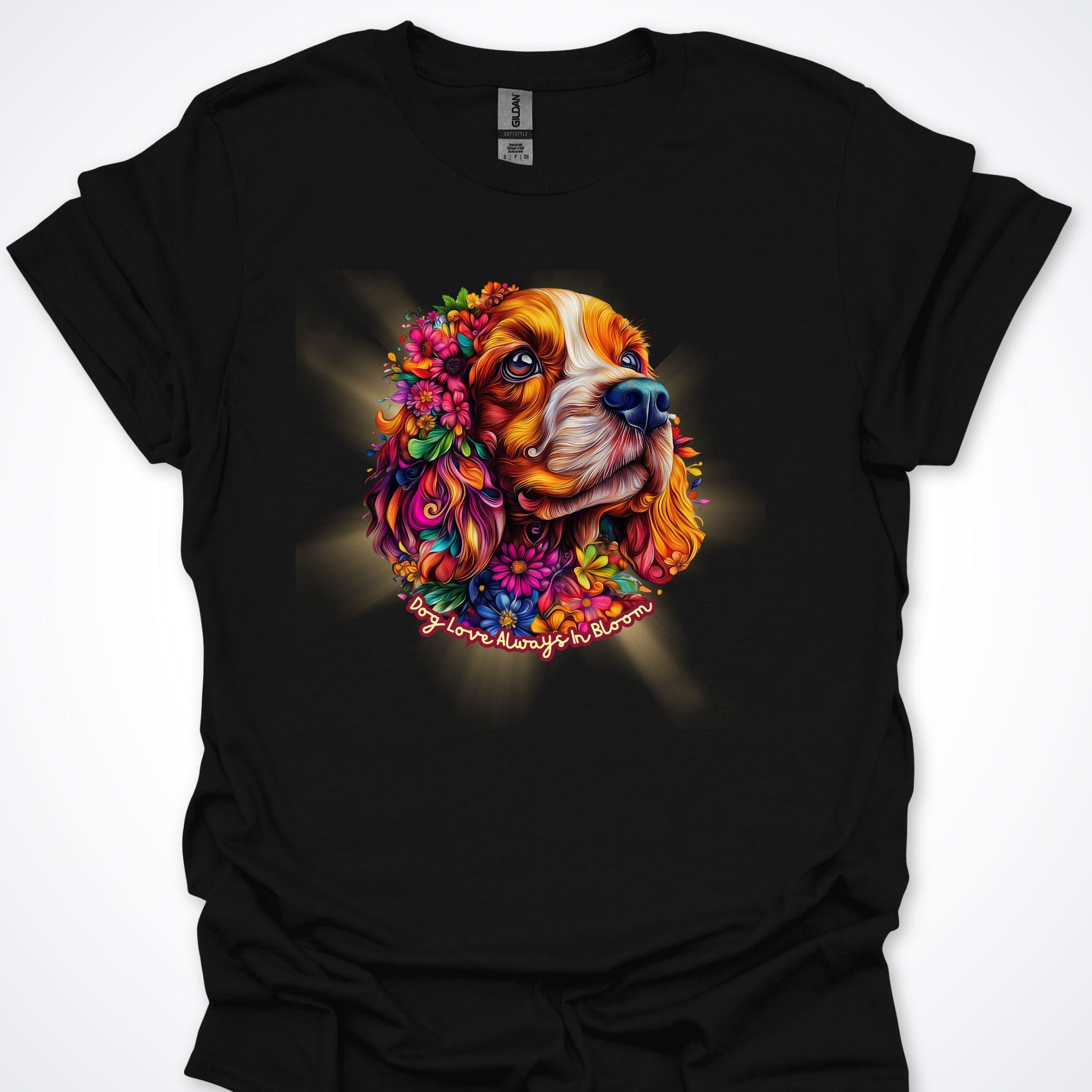 T-Shirt Black / S Always in Bloom Cocker Spaniel T-Shirt ReallyintoDogs