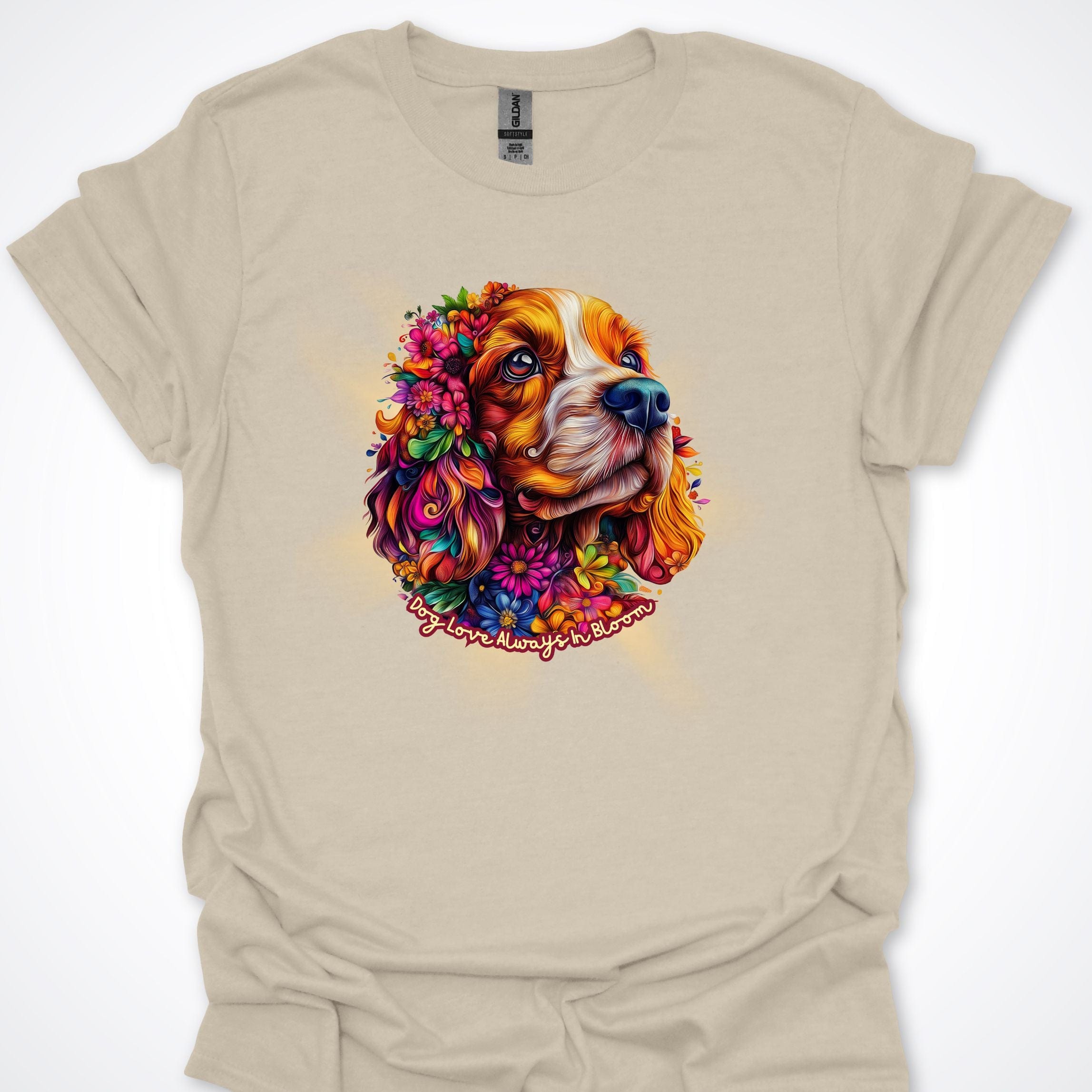 T-Shirt Natural / S Always in Bloom Cocker Spaniel T-Shirt ReallyintoDogs