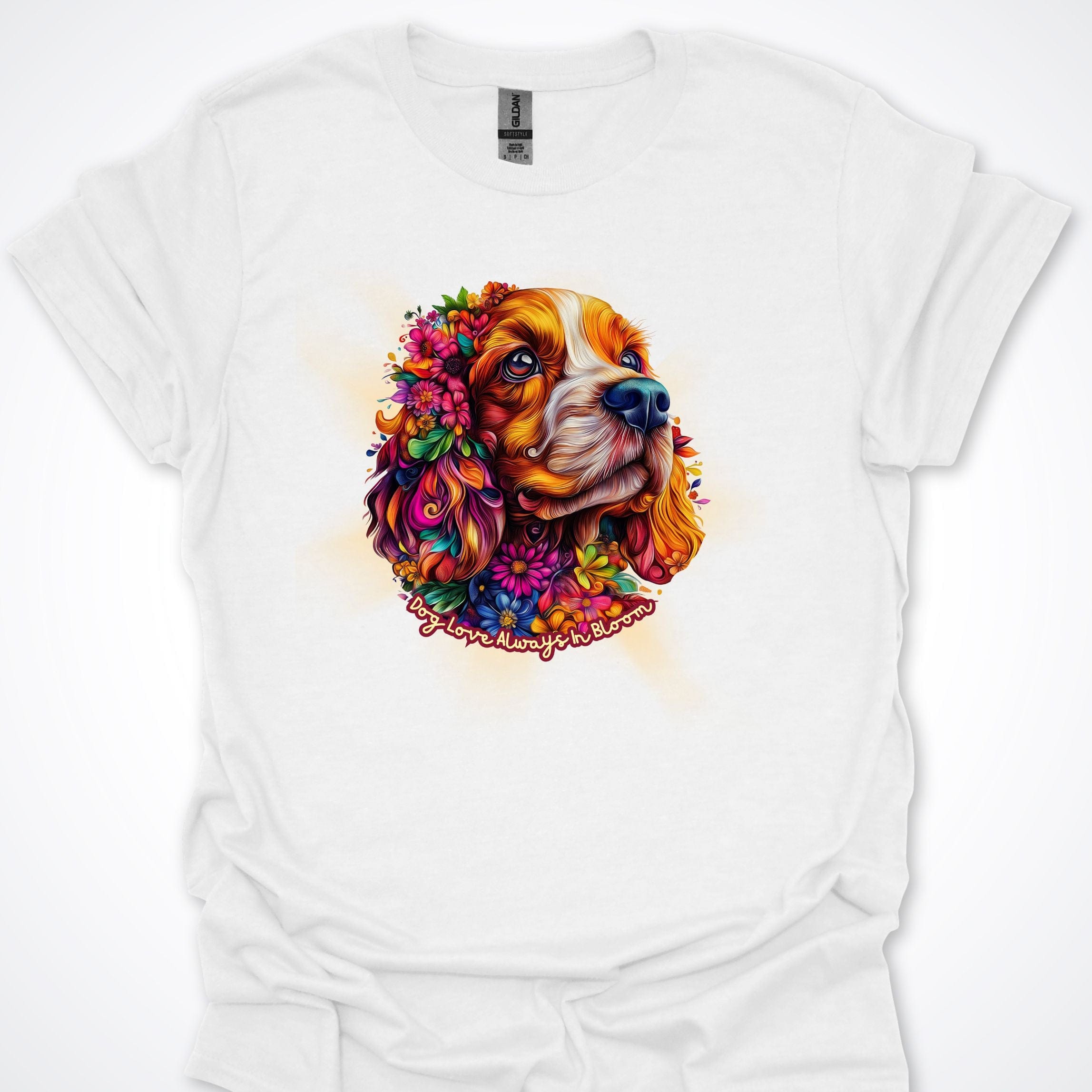 T-Shirt White / S Always in Bloom Cocker Spaniel T-Shirt ReallyintoDogs