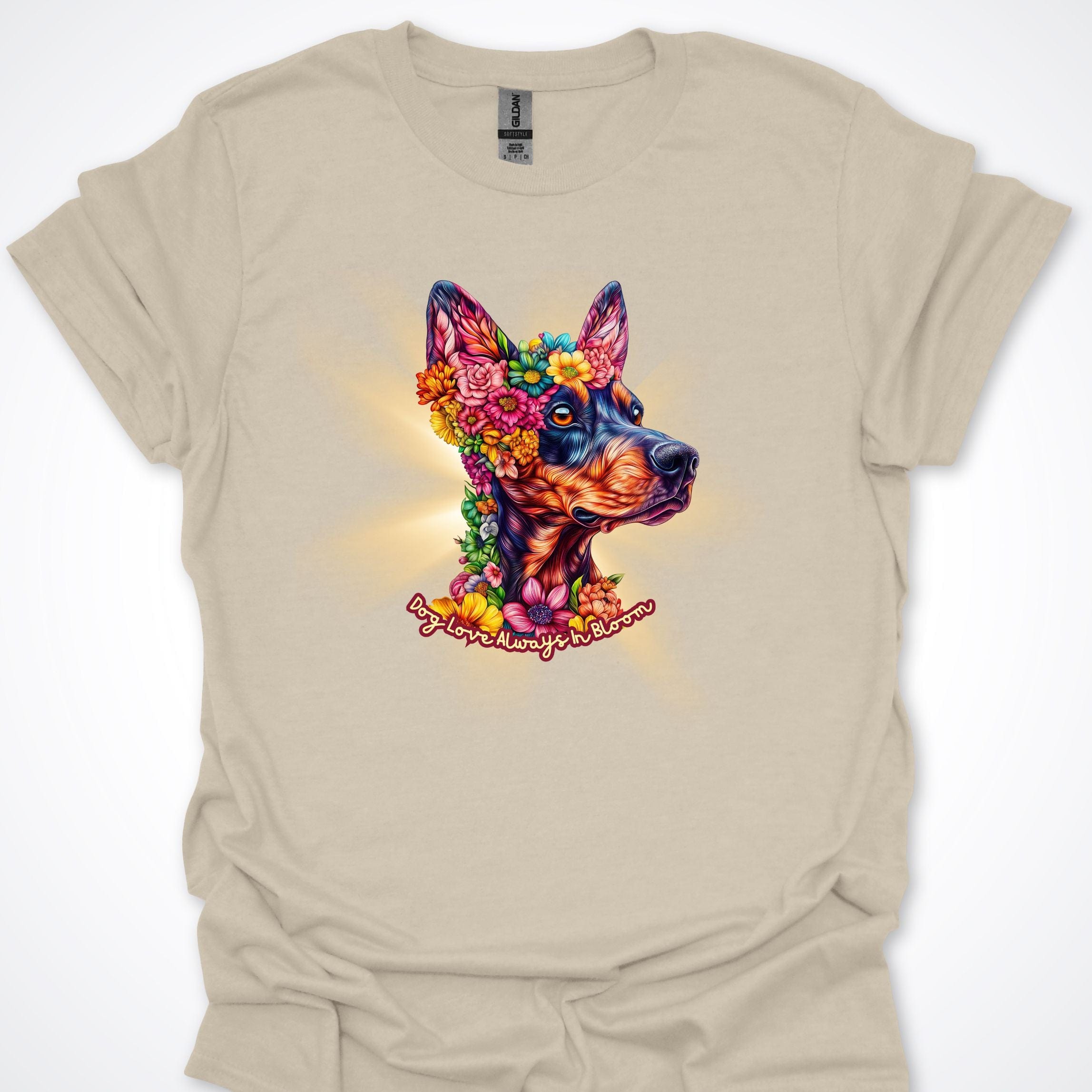 T-Shirt Natural / S Always in Bloom Doberman T-Shirt ReallyintoDogs