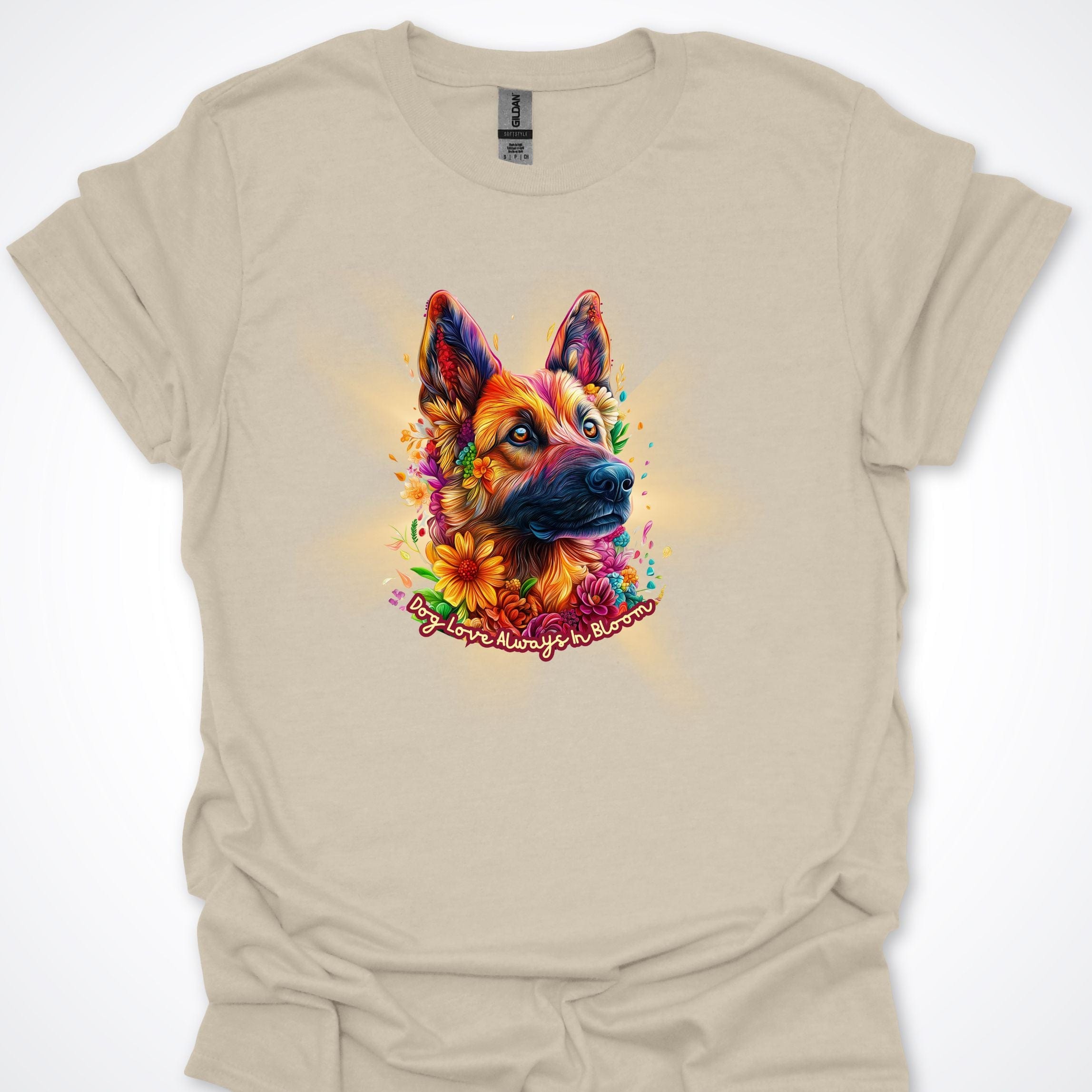 T-Shirt Natural / S Always in Bloom German Shepherd T-Shirt ReallyintoDogs