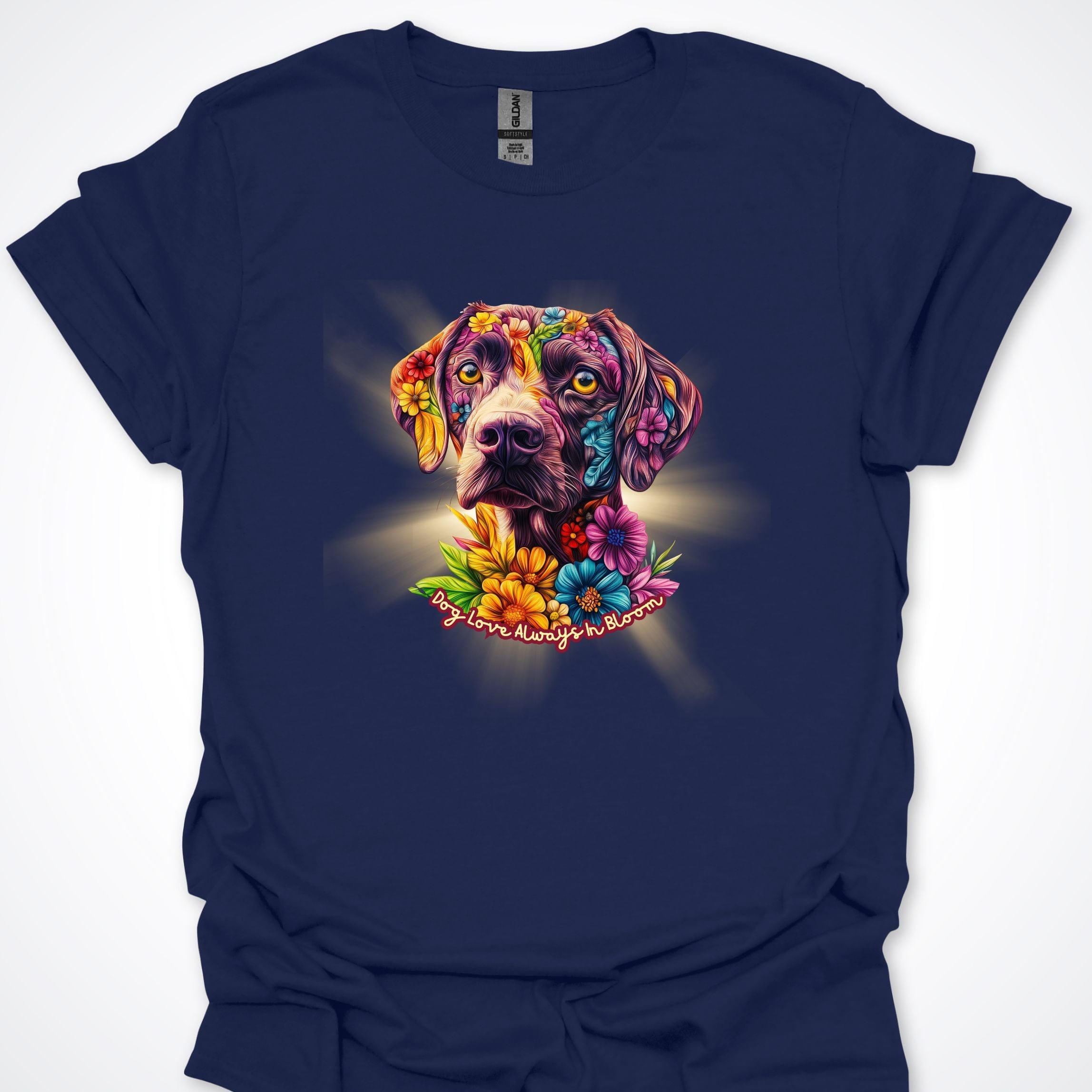 T-Shirt Navy / S Always in Bloom German Shorthhaired Pointer T-Shirt ReallyintoDogs