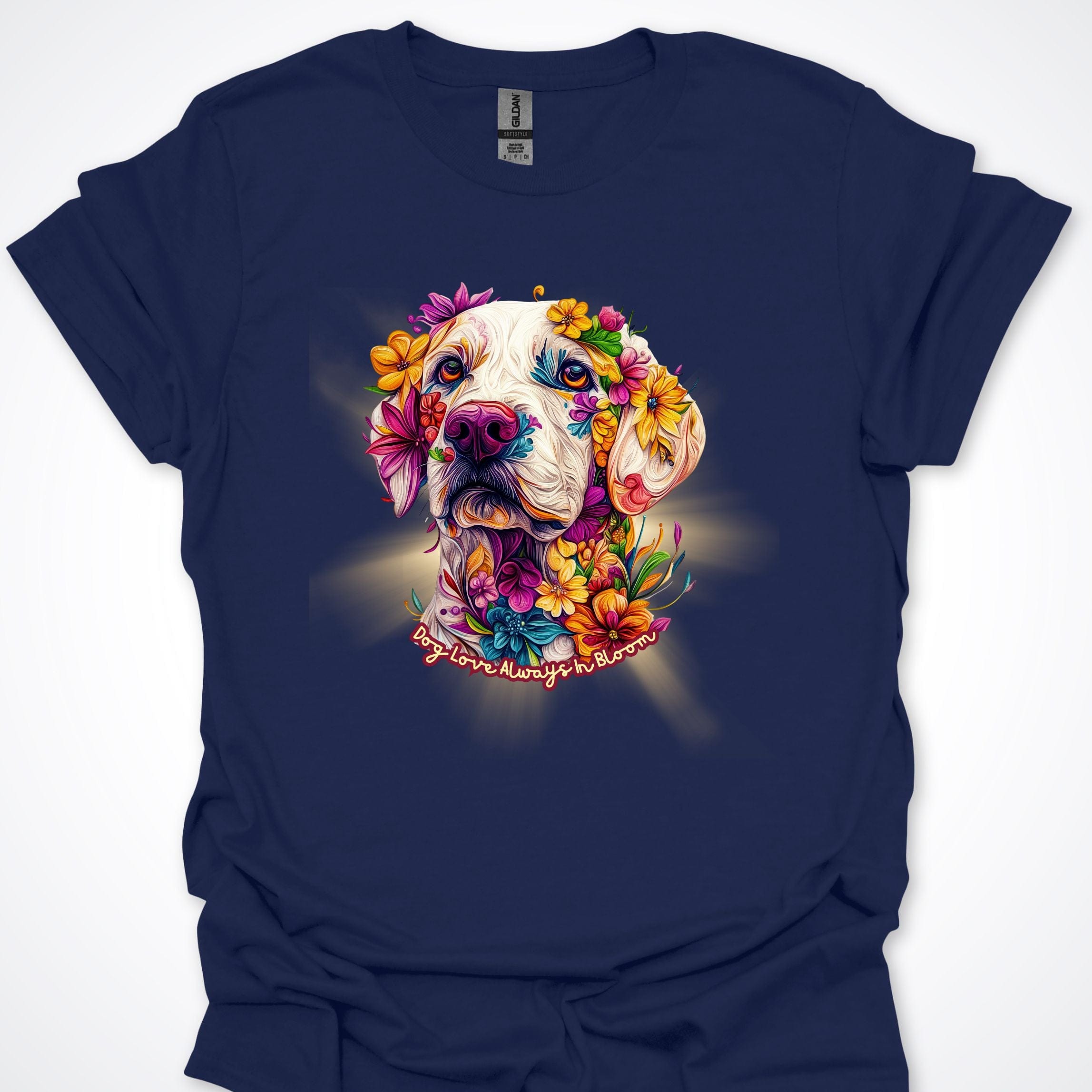 T-Shirt Navy / S Always in Bloom Labrador T-Shirt ReallyintoDogs