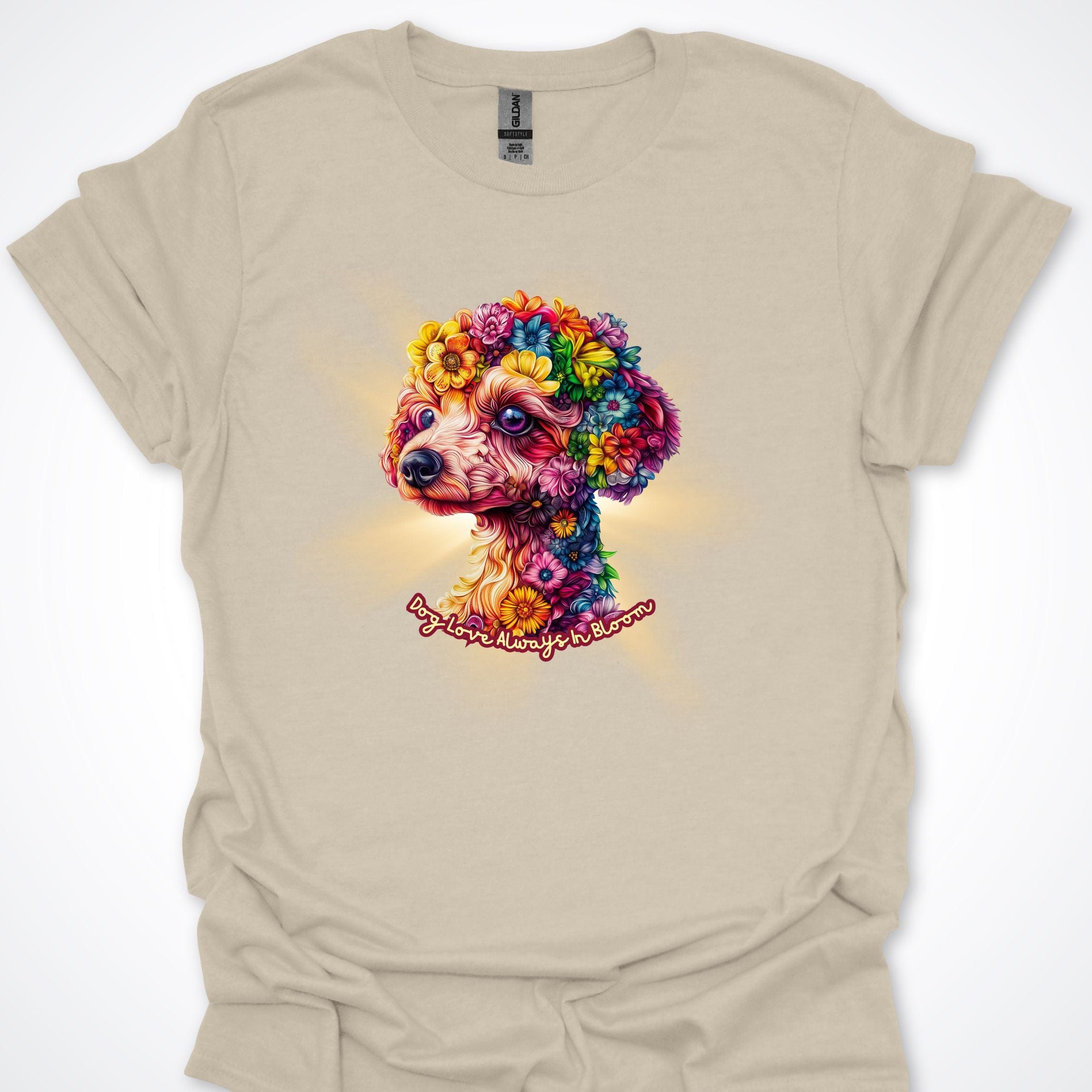T-Shirt Natural / S Always in Bloom Poodle T-Shirt ReallyintoDogs