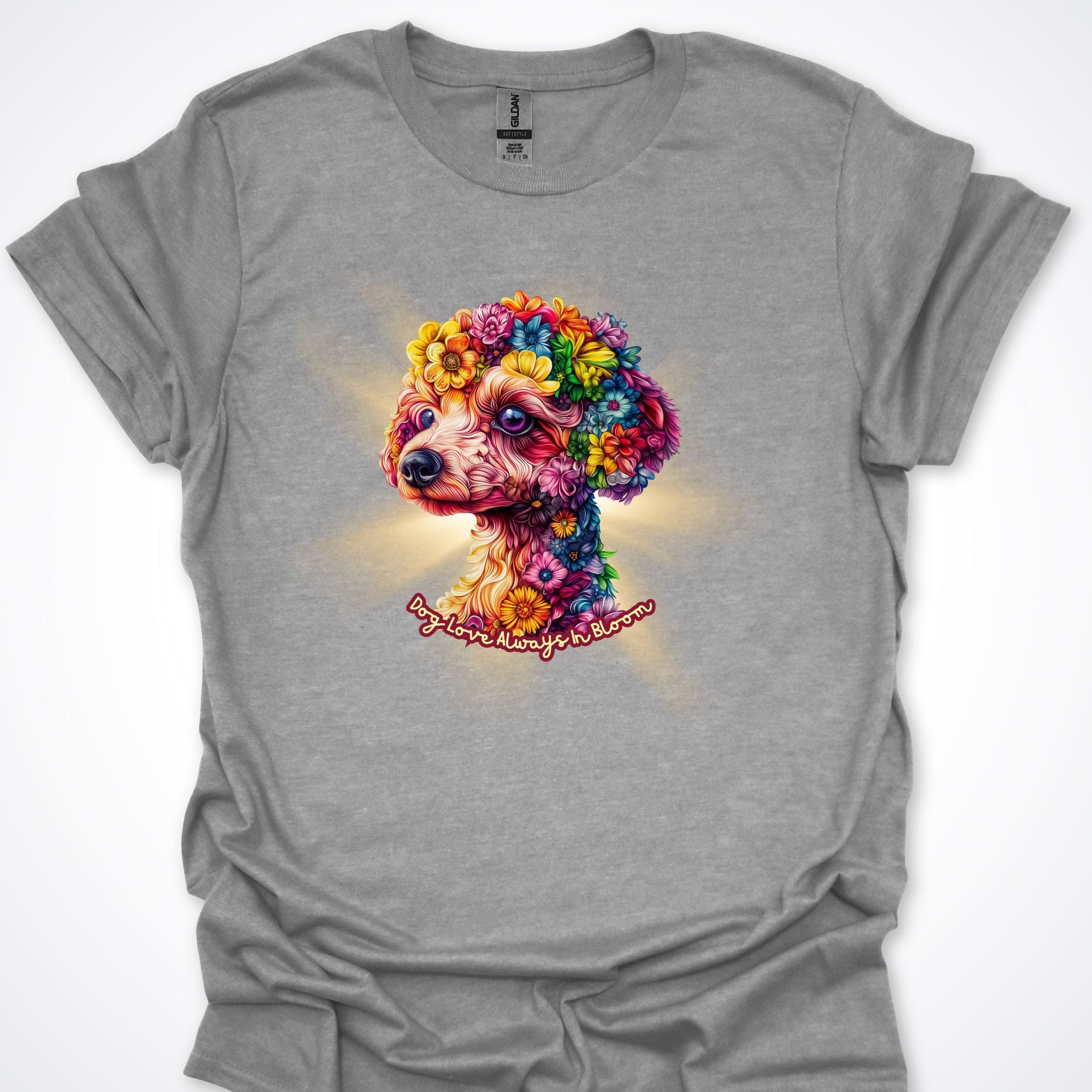 T-Shirt Sport Grey / S Always in Bloom Poodle T-Shirt ReallyintoDogs