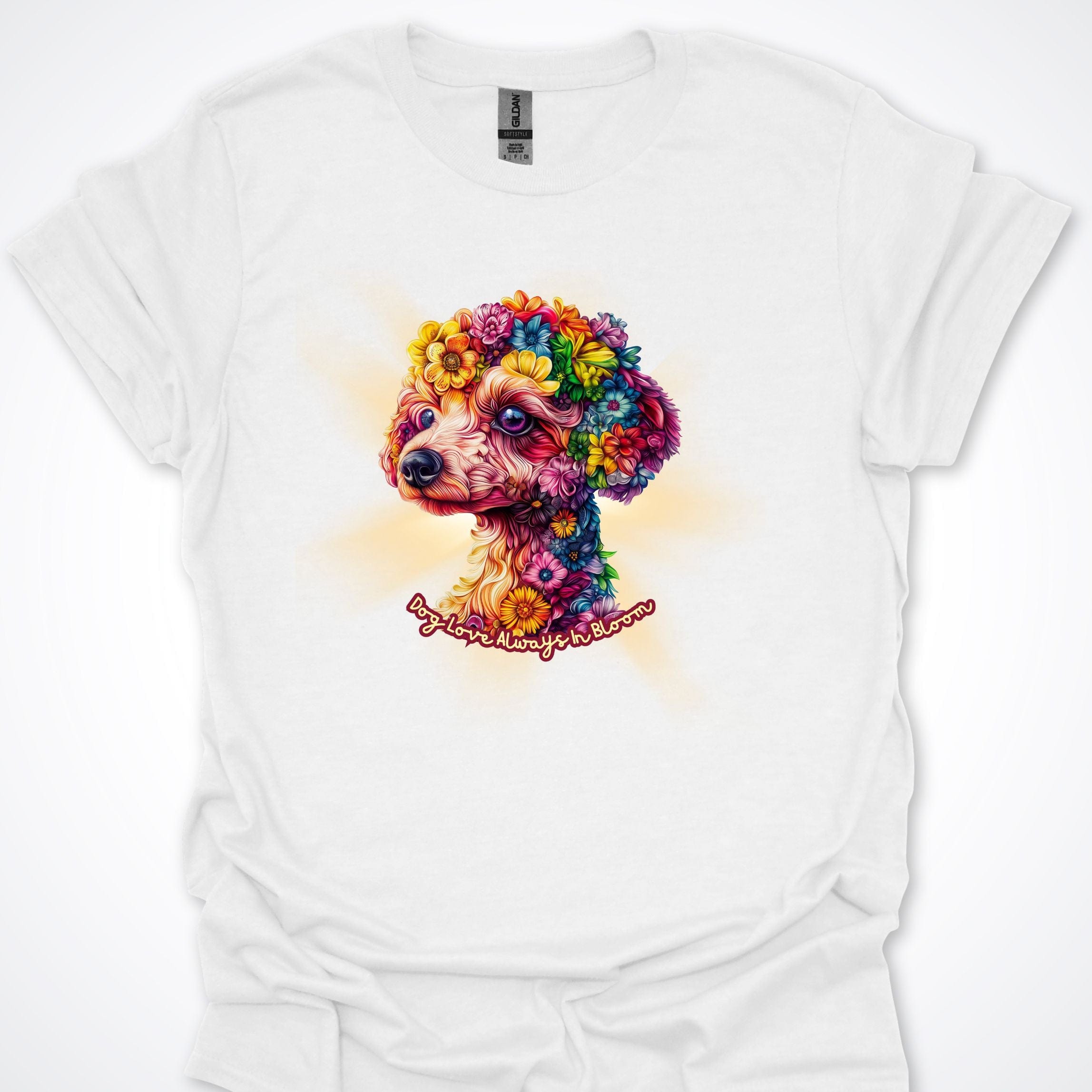 T-Shirt White / S Always in Bloom Poodle T-Shirt ReallyintoDogs