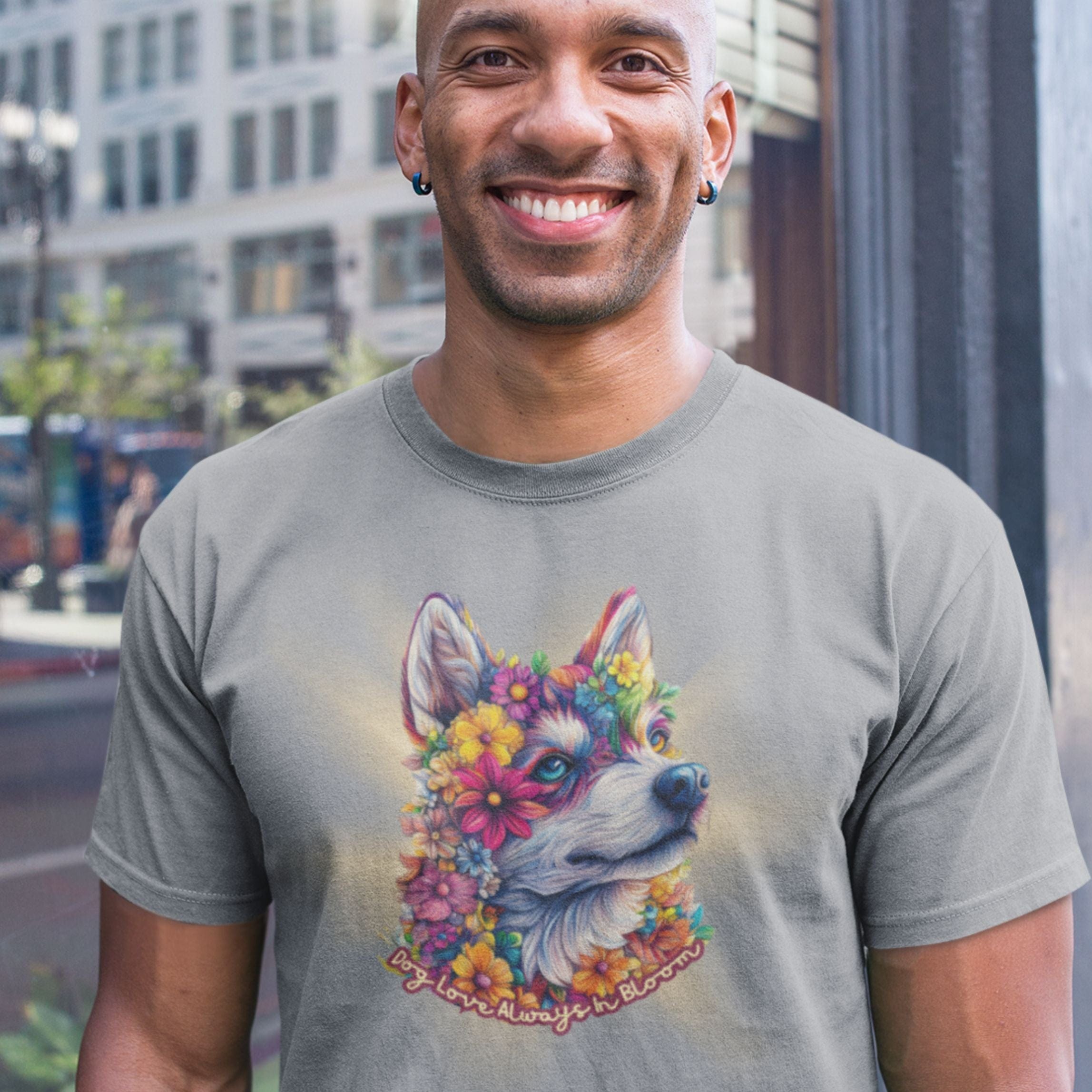 T-Shirt Always in Bloom Siberian Husky T-Shirt ReallyintoDogs