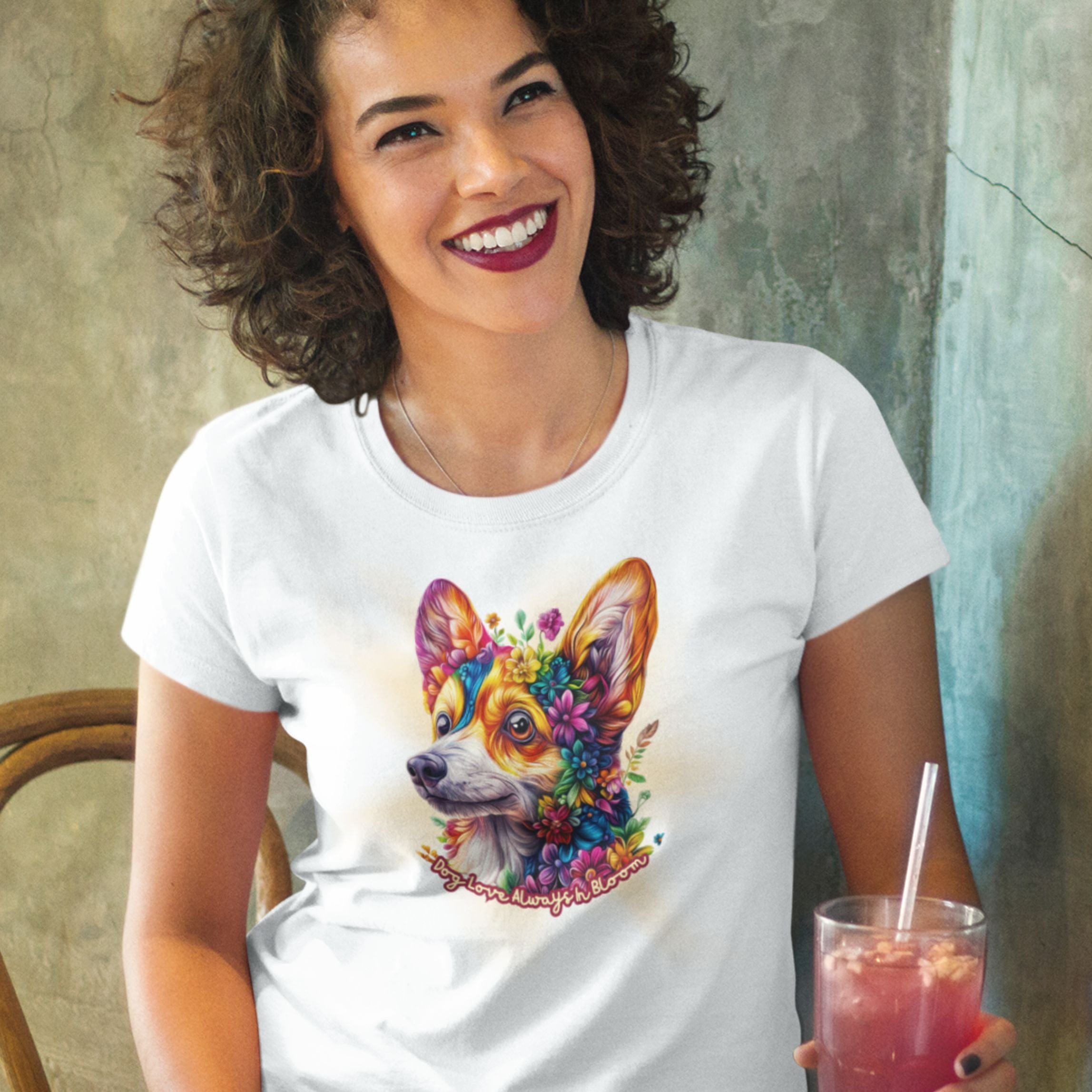 T-Shirt Always in Bloom Welsh Corgi T-Shirt ReallyintoDogs