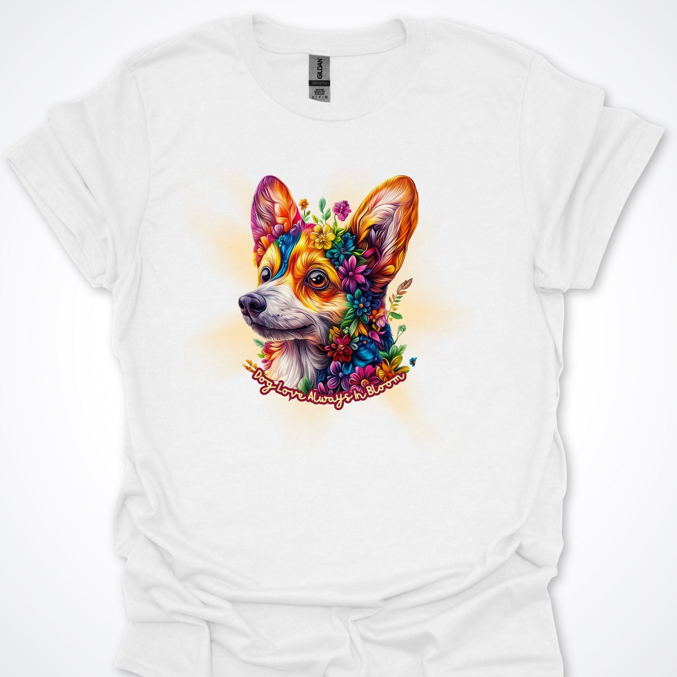T-Shirt White / S Always in Bloom Welsh Corgi T-Shirt ReallyintoDogs