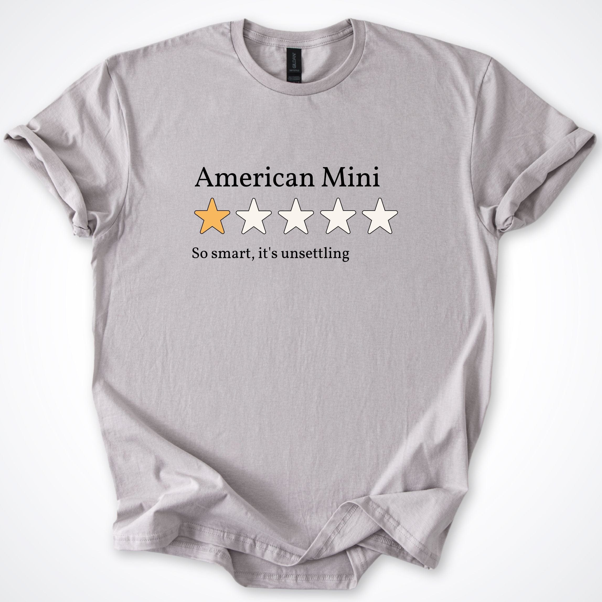 T-Shirt Ice Grey / S American Mini V2 One Star Review T-Shirt ReallyintoDogs