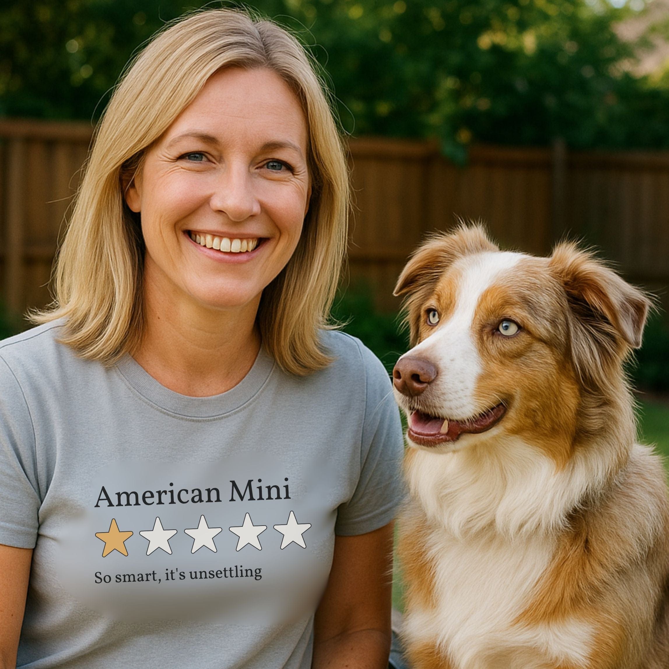 T-Shirt American Mini V2 One Star Review T-Shirt ReallyintoDogs