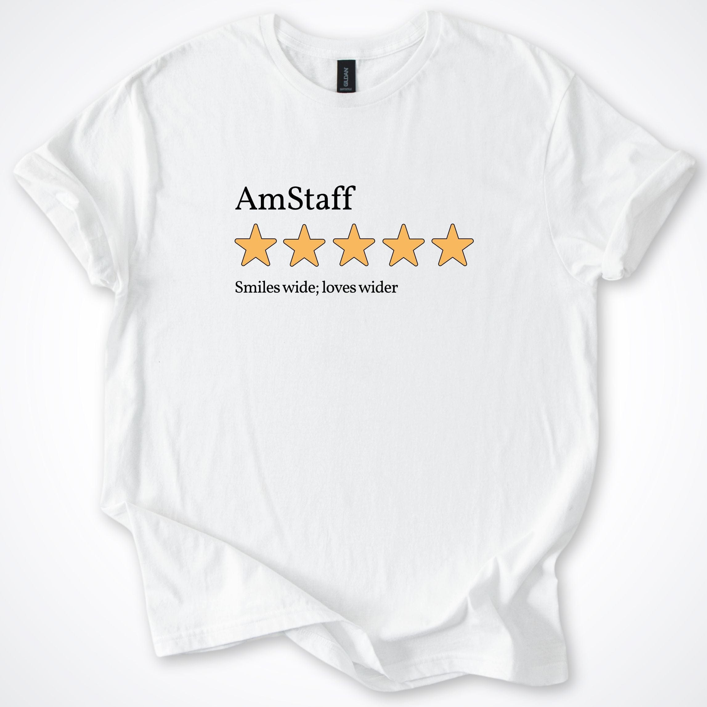 T-Shirt White / S AmStaff Five Star Review 1.0 T-Shirt ReallyintoDogs
