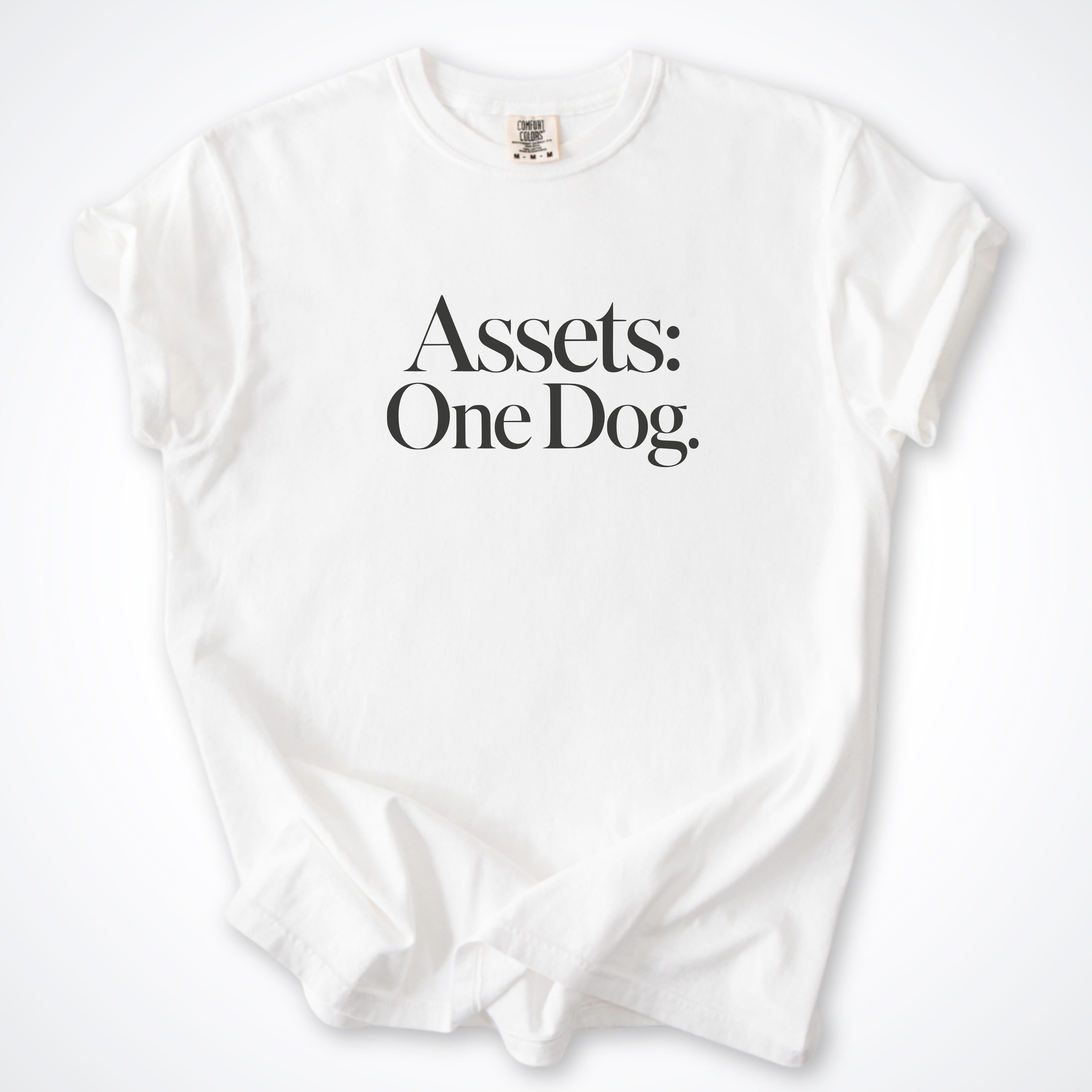 T-Shirt White / S Assets: One Dog. Premium T-Shirt ReallyintoDogs