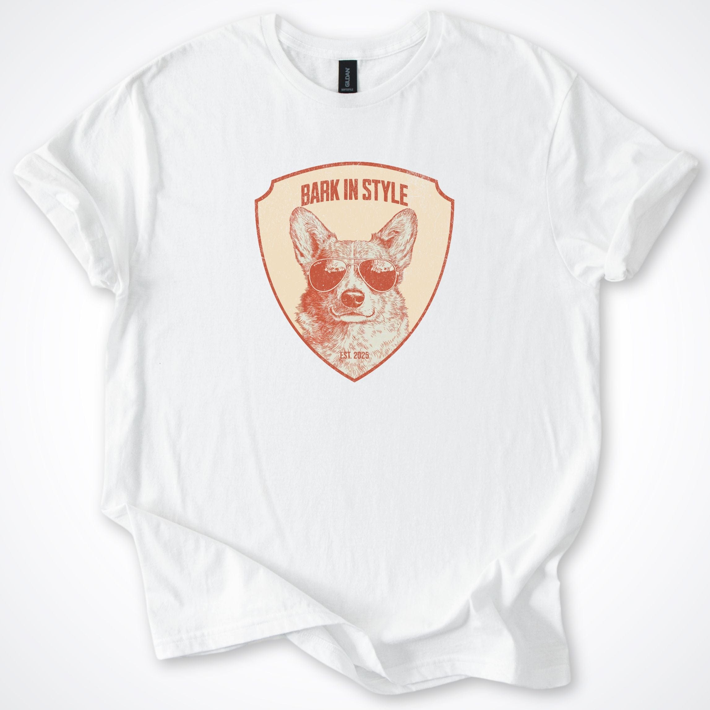 T-Shirt White / S Bark In Style Corgi T-Shirt ReallyintoDogs