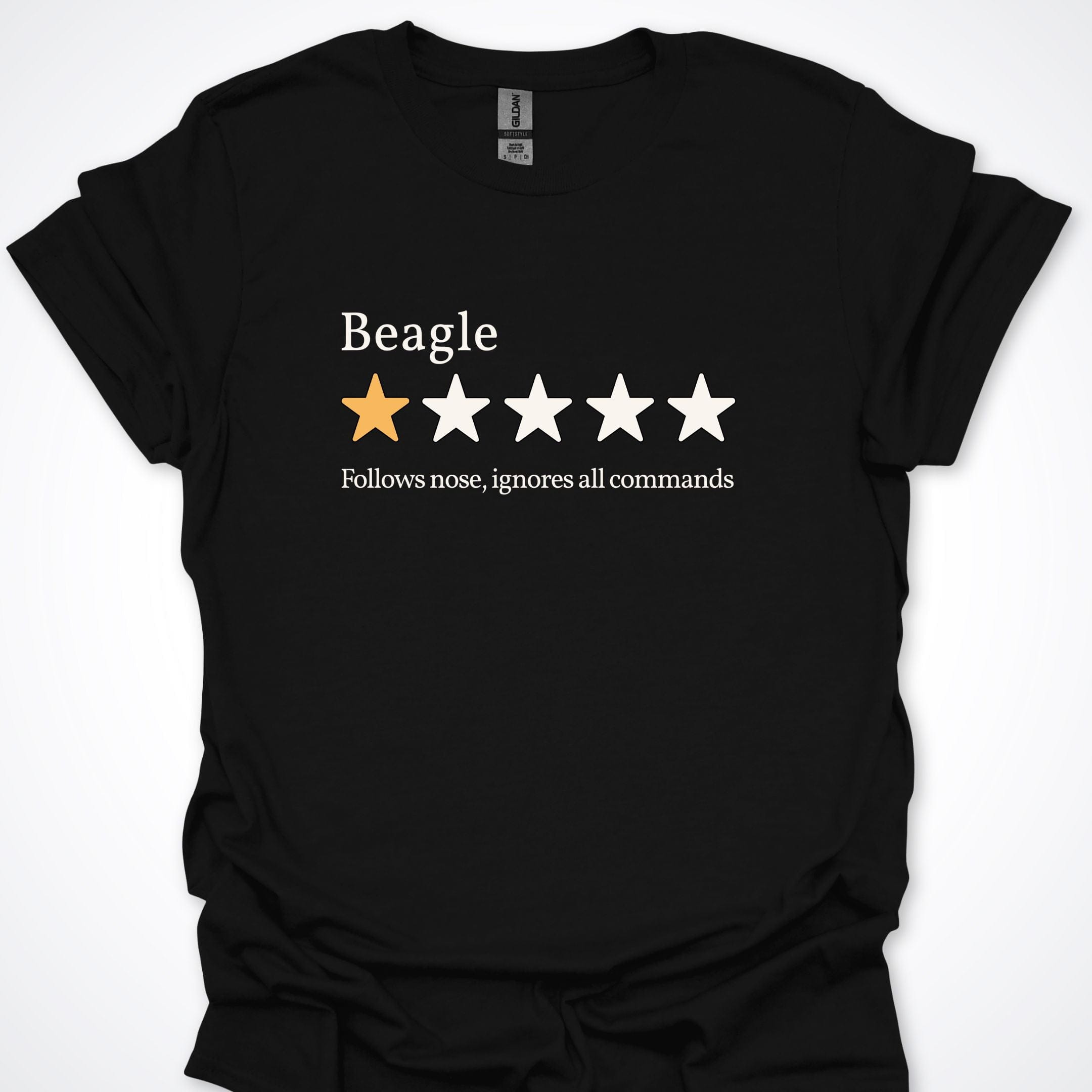 T-Shirt Black / S Beagle One Star Review Premium Unisex T-Shirt ReallyintoDogs