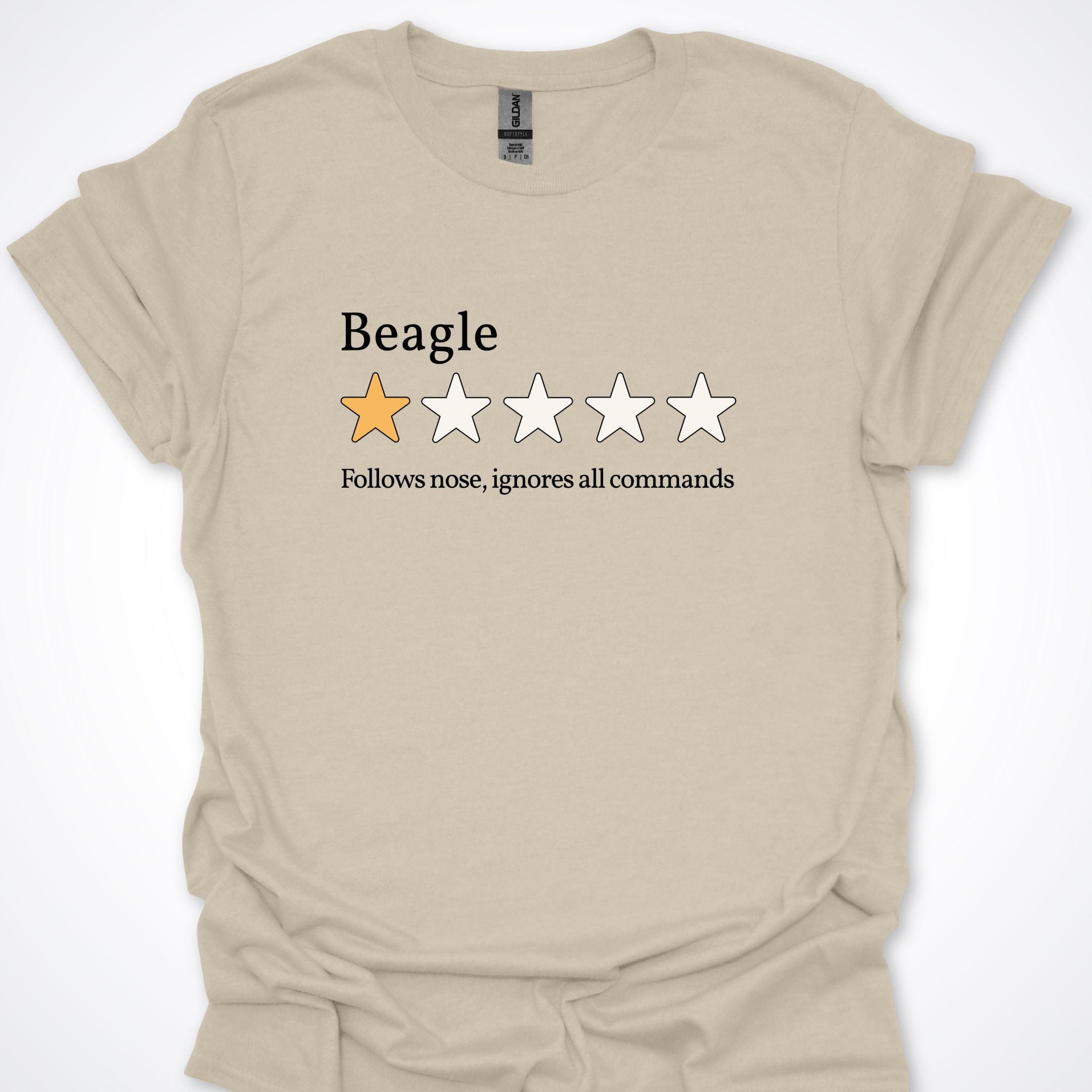 T-Shirt Natural / S Beagle One Star Review Premium Unisex T-Shirt ReallyintoDogs