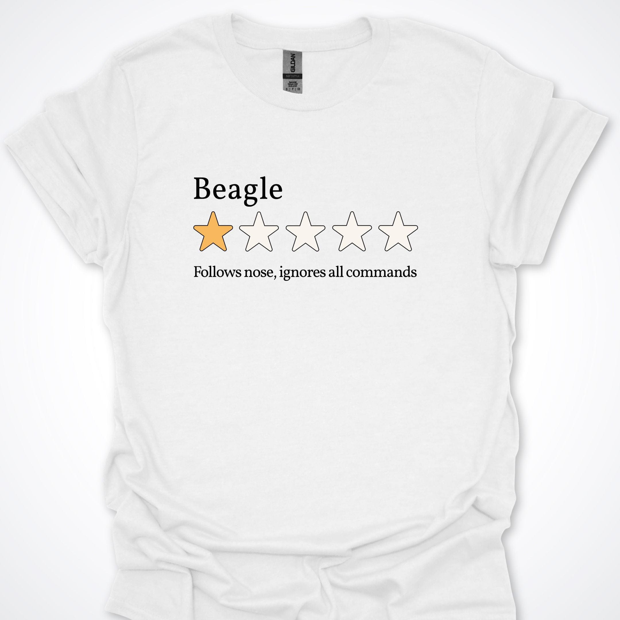 T-Shirt White / S Beagle One Star Review Premium Unisex T-Shirt ReallyintoDogs