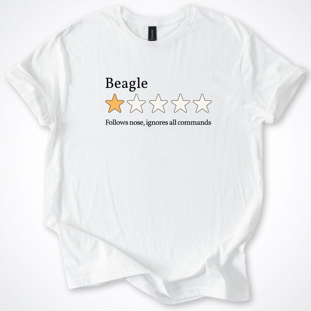 T-Shirt White / S Beagle One Star Review T-Shirt ReallyintoDogs