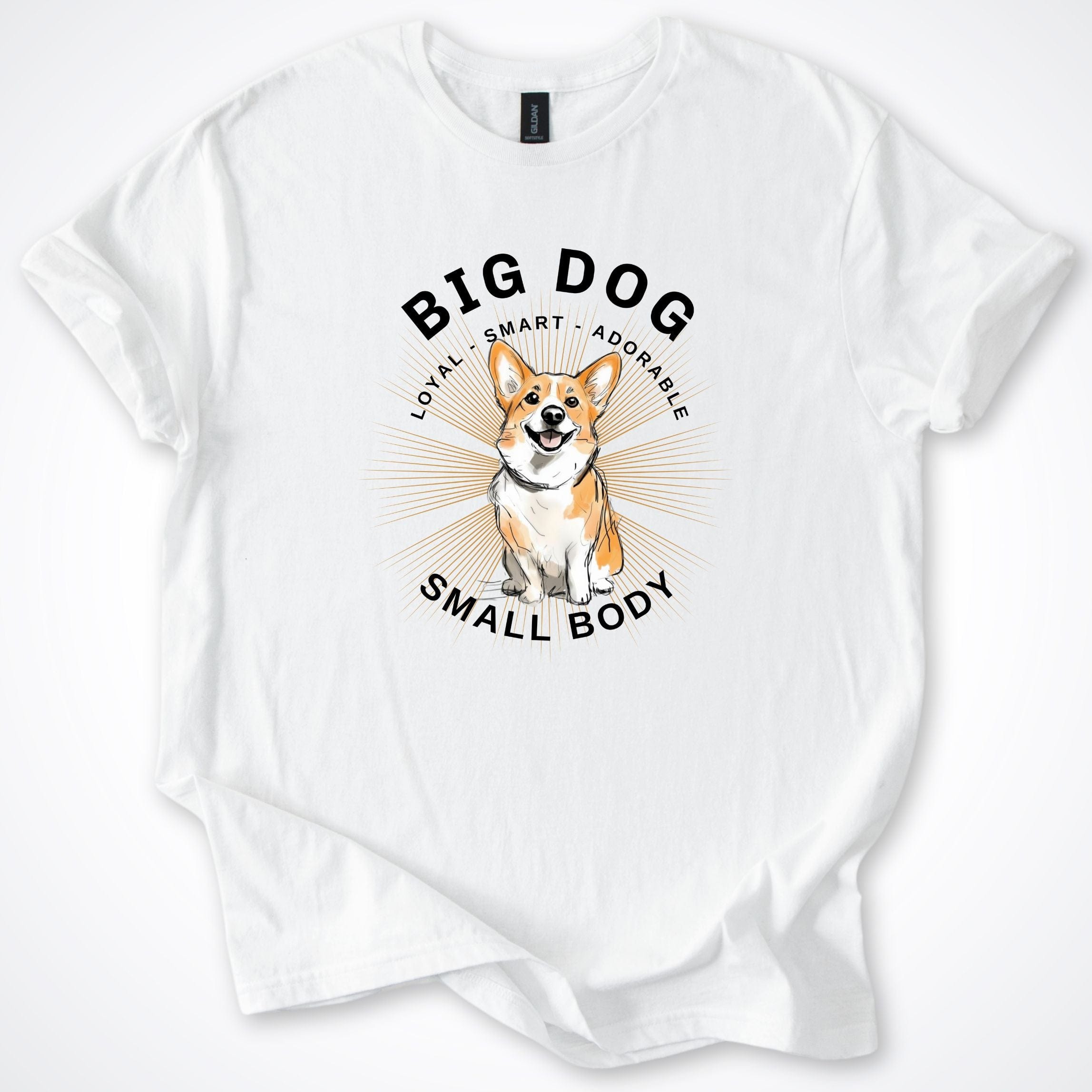 T-Shirt White / S Big Dog Small Body Corgi T-Shirt ReallyintoDogs