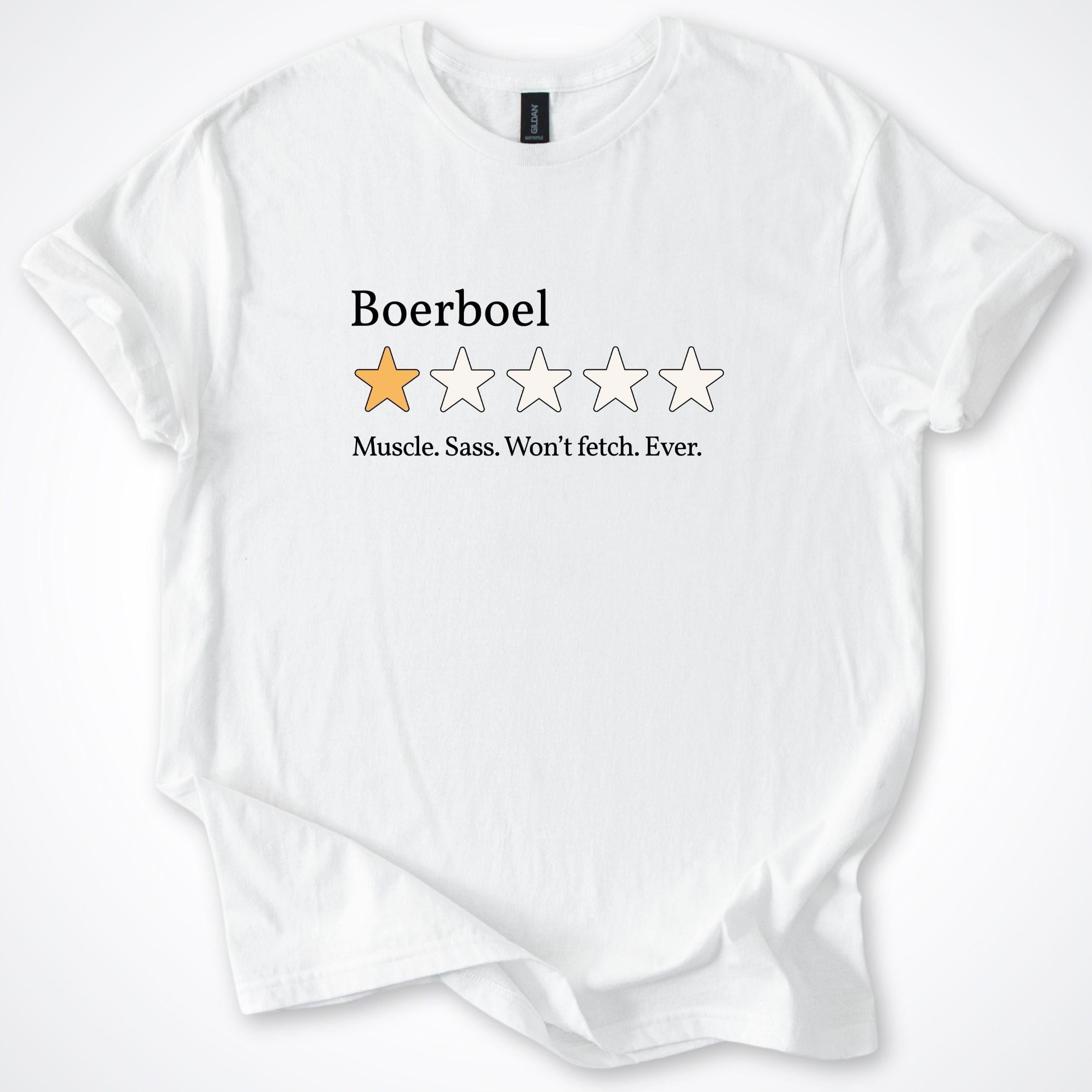 T-Shirt White / S Boerboel One Star Review T-Shirt ReallyintoDogs