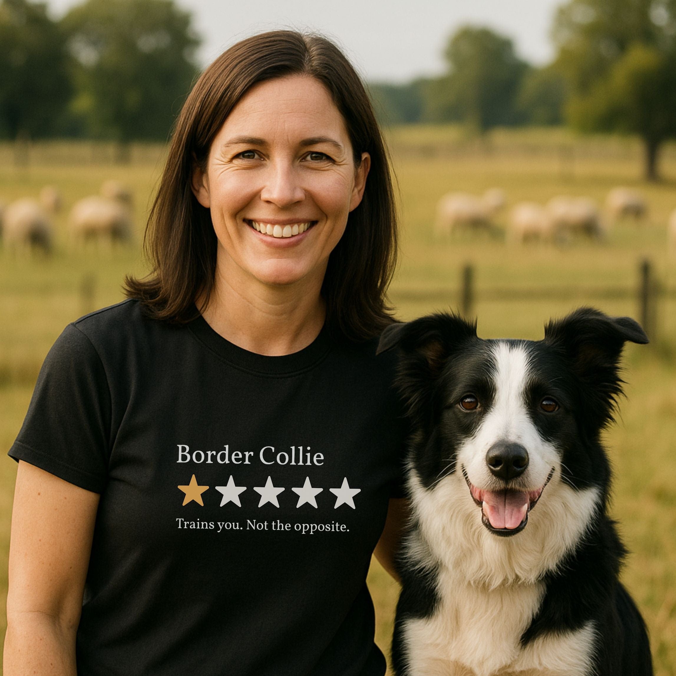 T-Shirt Border Collie One Star Review T-Shirt ReallyintoDogs