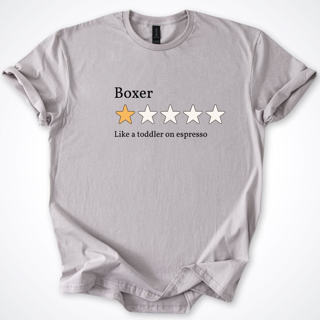 T-Shirt Ice Grey / S Boxer One Star Review 1.0 T-Shirt ReallyintoDogs