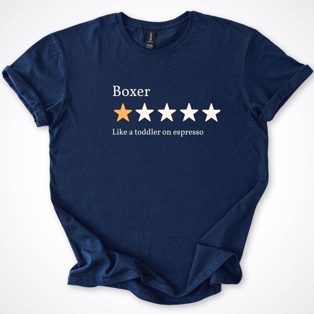 T-Shirt Navy / S Boxer One Star Review 1.0 T-Shirt ReallyintoDogs