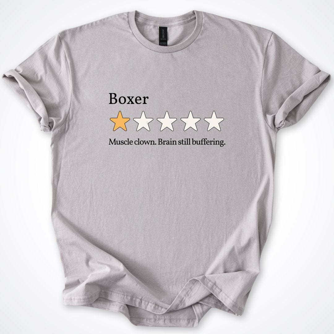 T-Shirt Ice Grey / S Boxer One Star Review 2.0 T-Shirt ReallyintoDogs