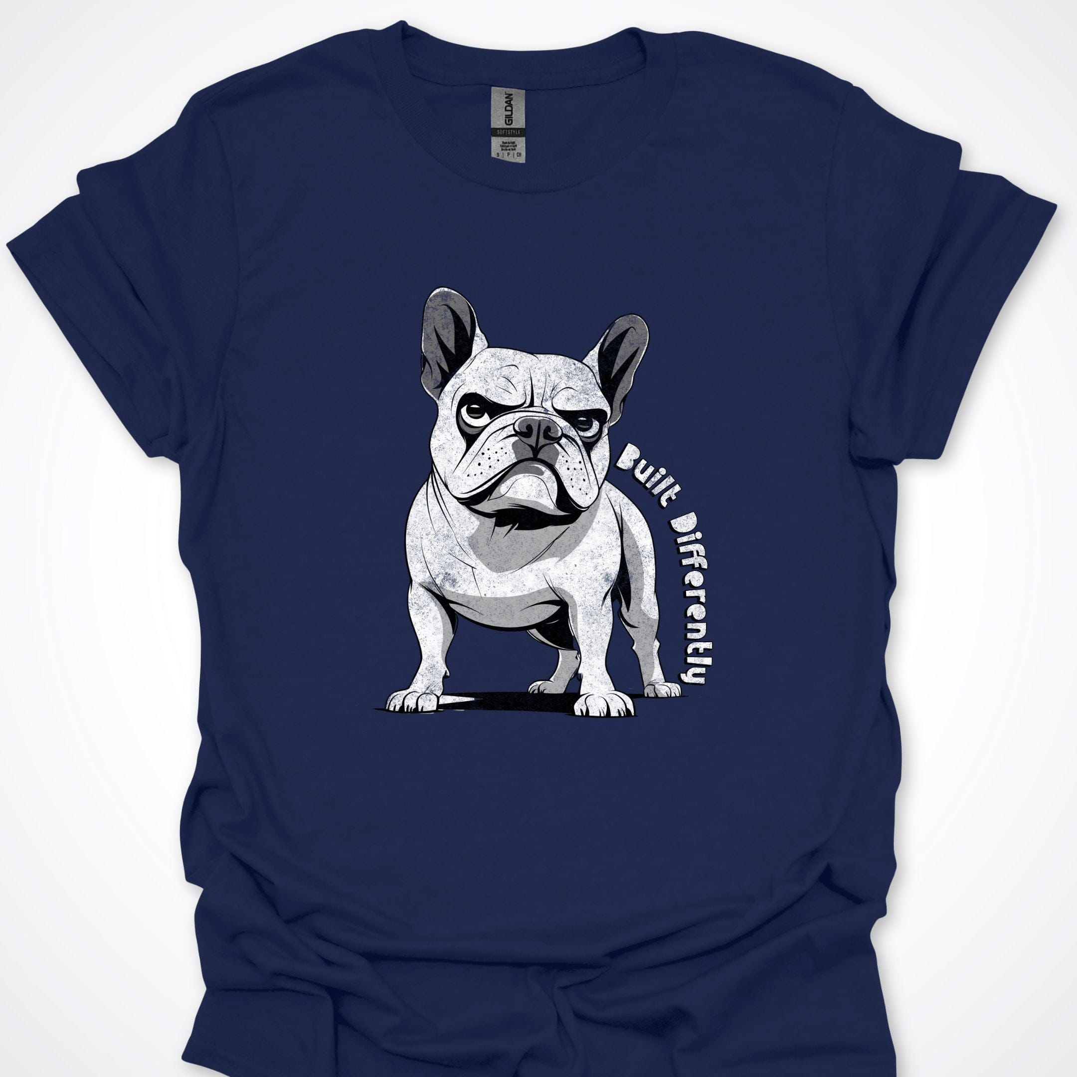 T-Shirt Navy / S Built Differently French Bulldog Premium Unisex T-Shirt ReallyintoDogs