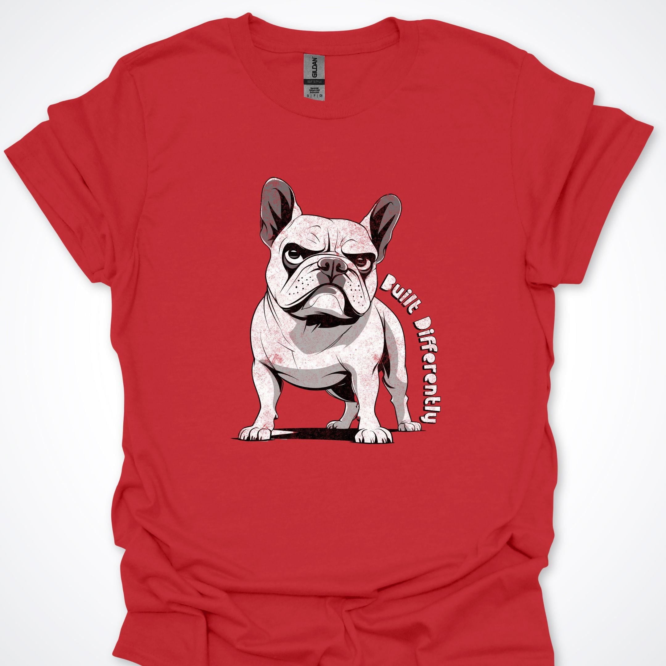 T-Shirt Red / S Built Differently French Bulldog Premium Unisex T-Shirt ReallyintoDogs