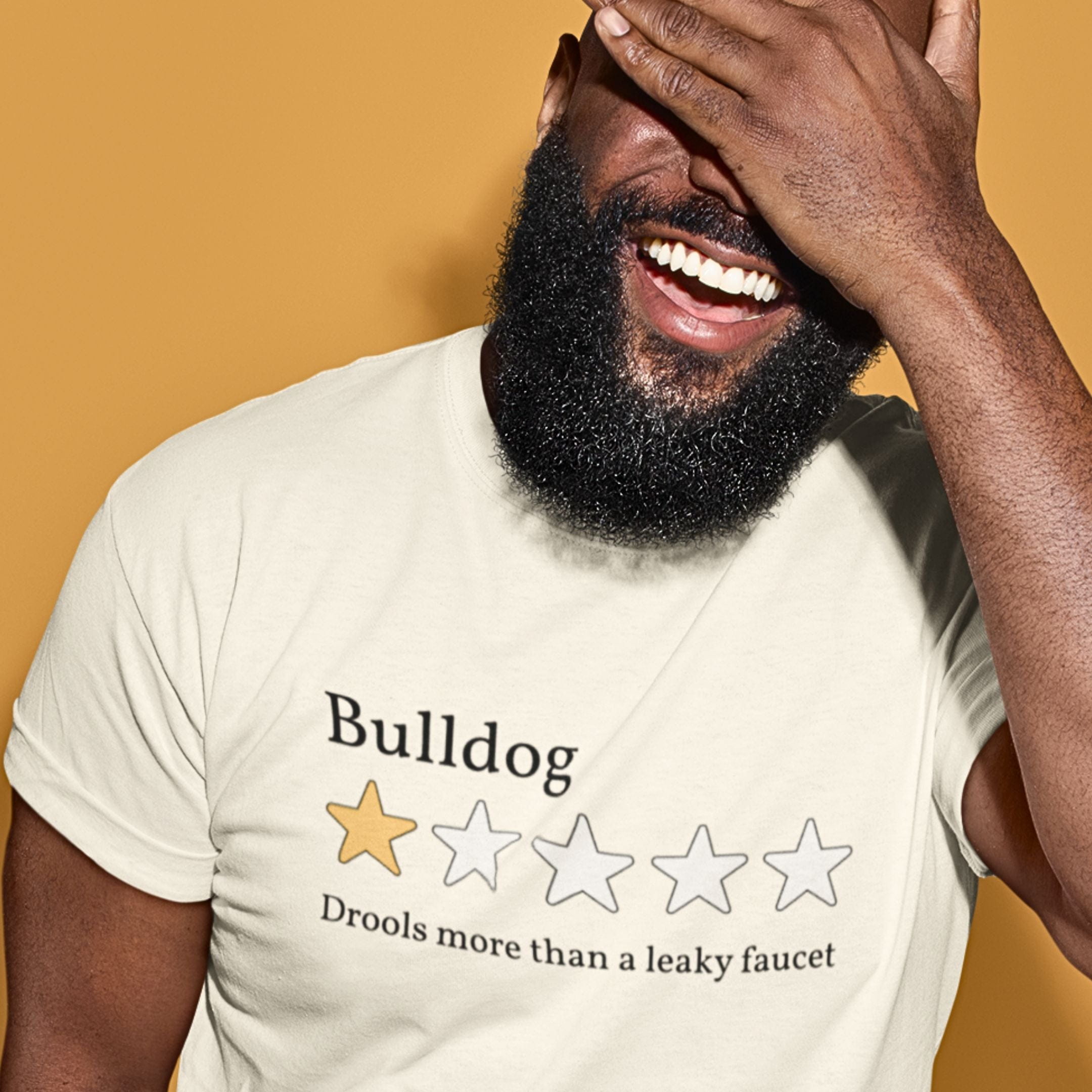 T-Shirt Bulldog One Star Review Premium Unisex T-Shirt ReallyintoDogs