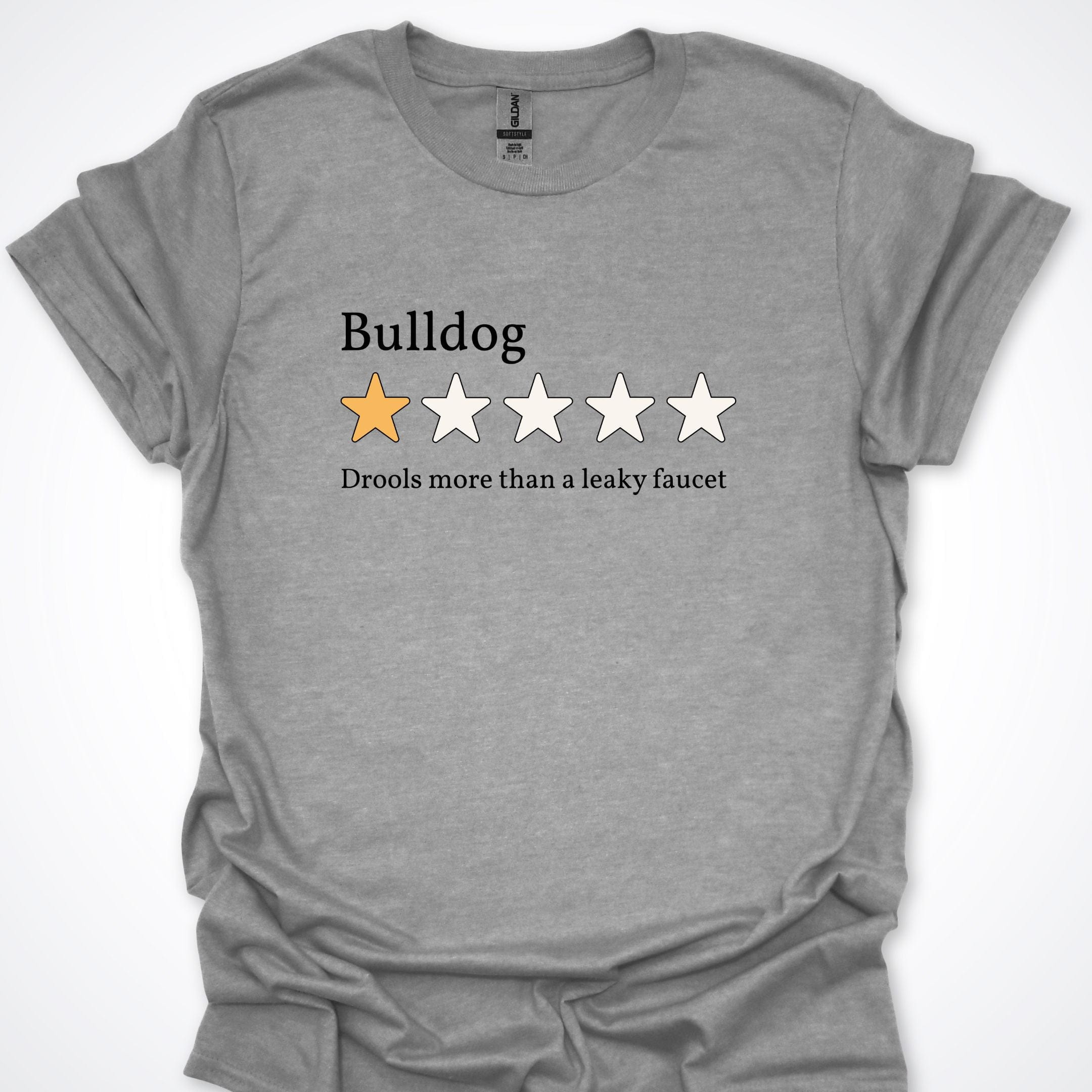 T-Shirt Sport Grey / S Bulldog One Star Review Premium Unisex T-Shirt ReallyintoDogs