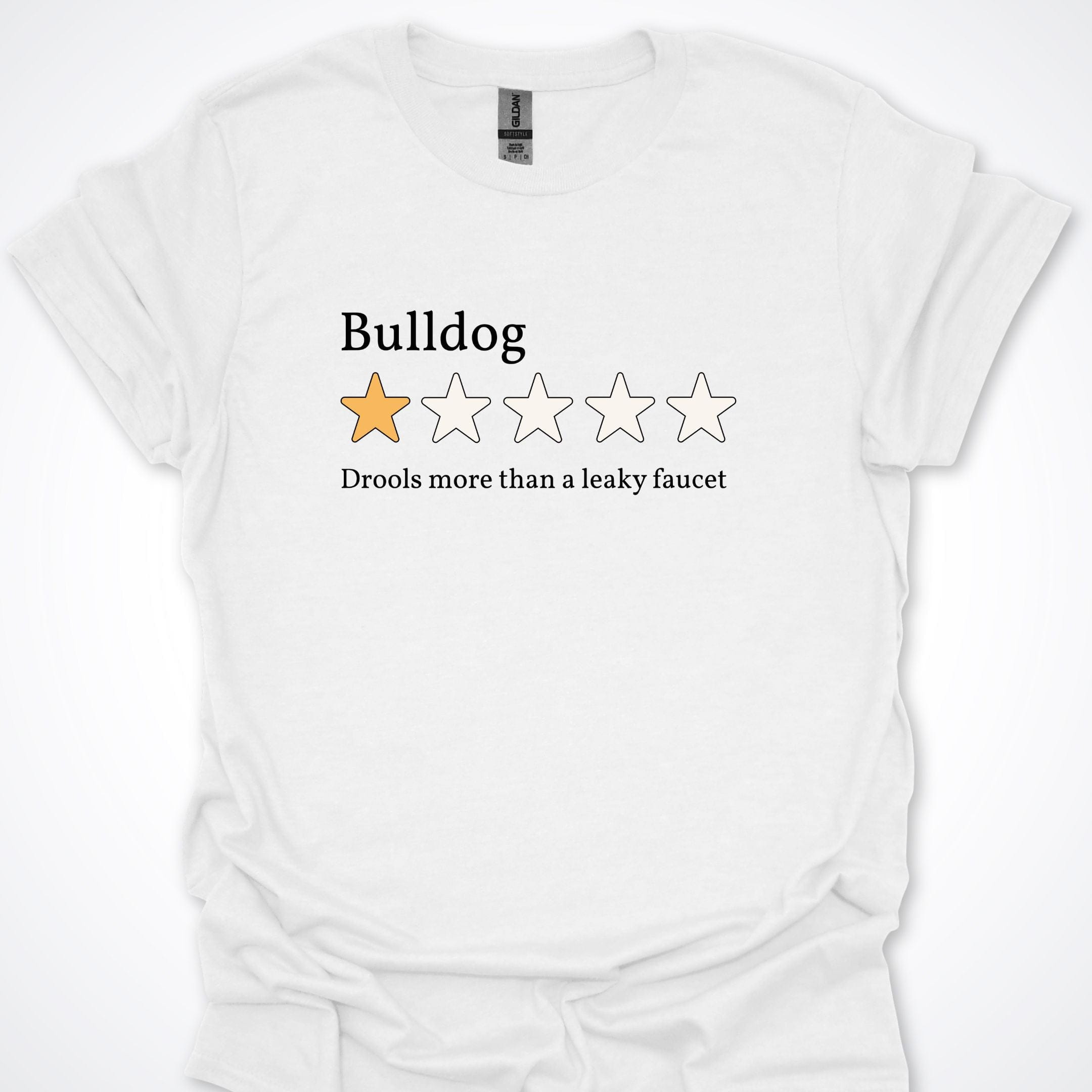 T-Shirt White / S Bulldog One Star Review Premium Unisex T-Shirt ReallyintoDogs