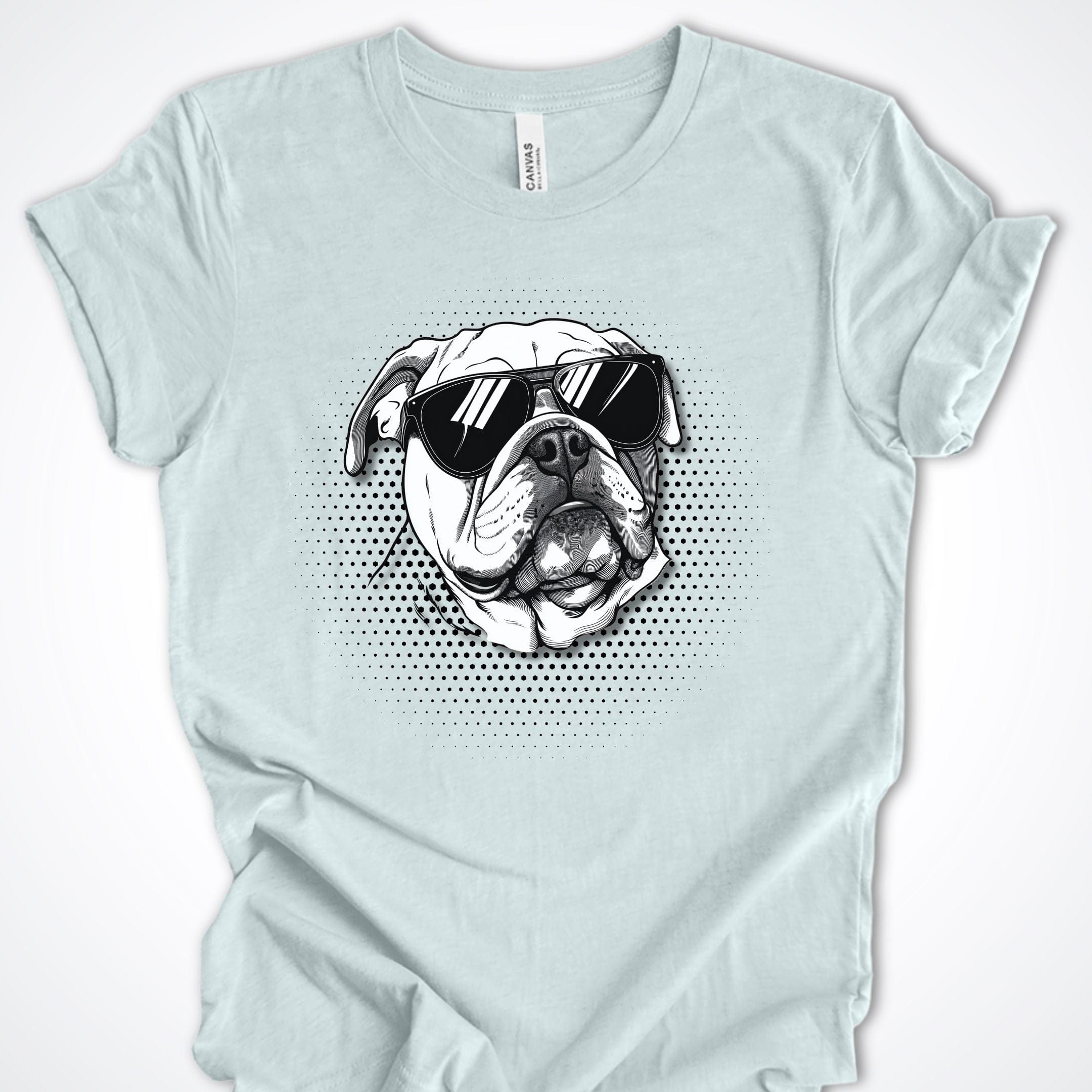 T-Shirt Heather Ice Blue / S Bulldog Top Dog Premium Unisex T-Shirt ReallyintoDogs